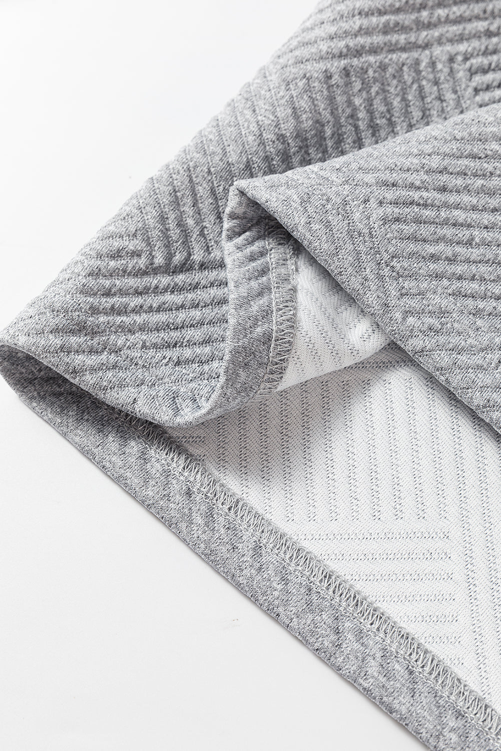 Textured Long Sleeve Shift Dress - Dresses/Mini Dresses