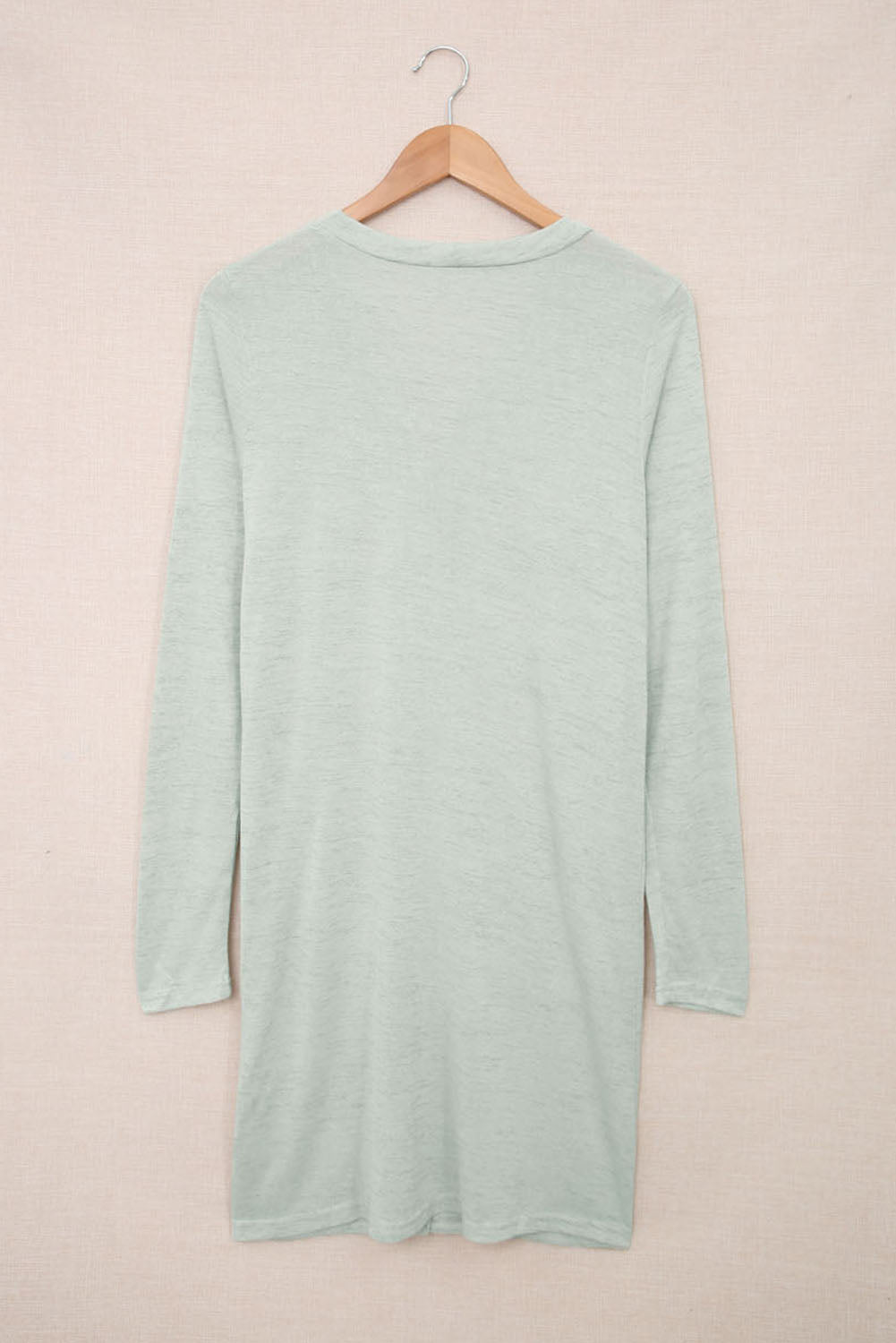 Black Solid Colour Open-Front Buttons Cardigan eAura