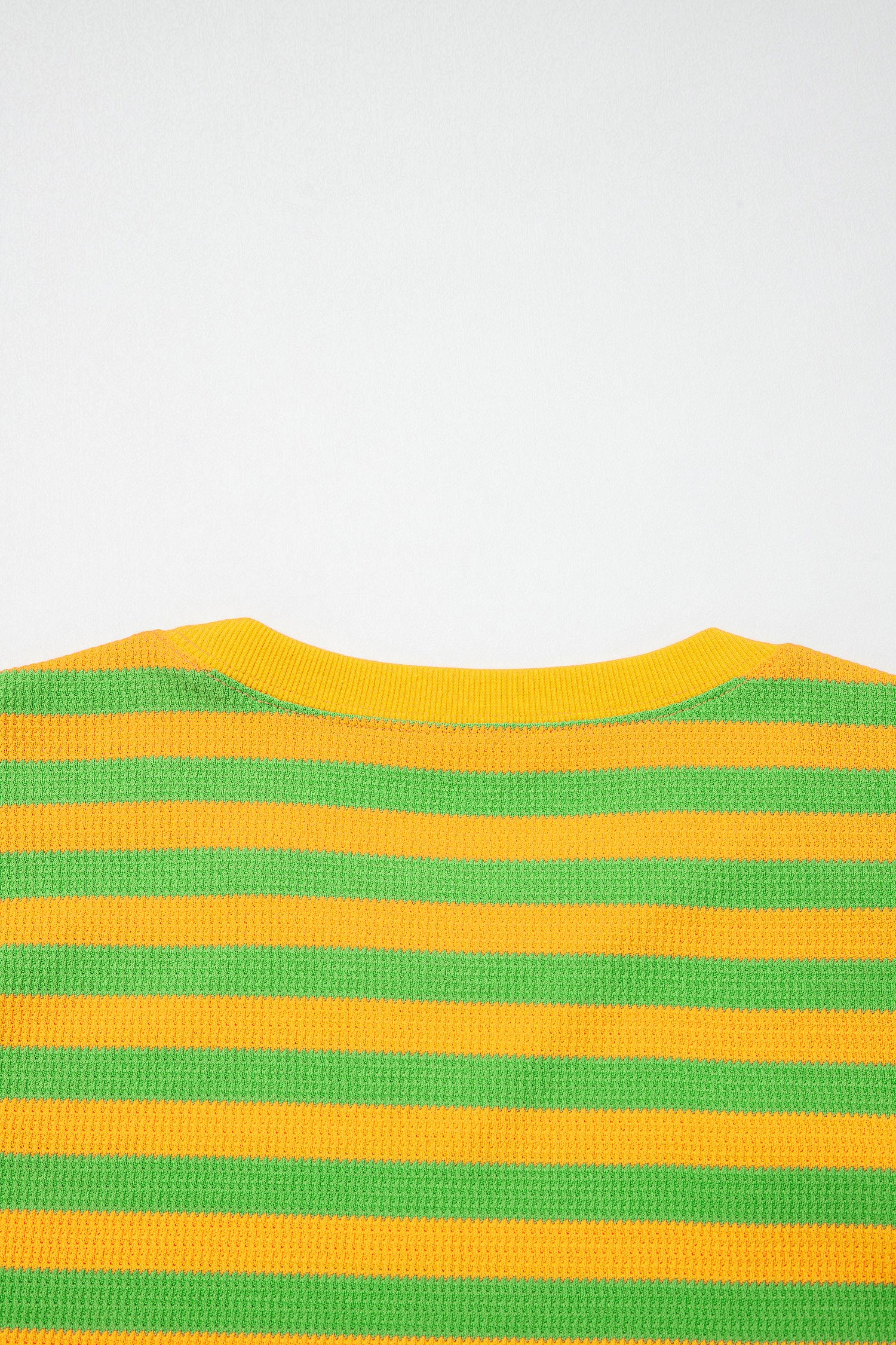 Puff Short Sleeve T Shirt Matching Shorts Set – Green Stripe