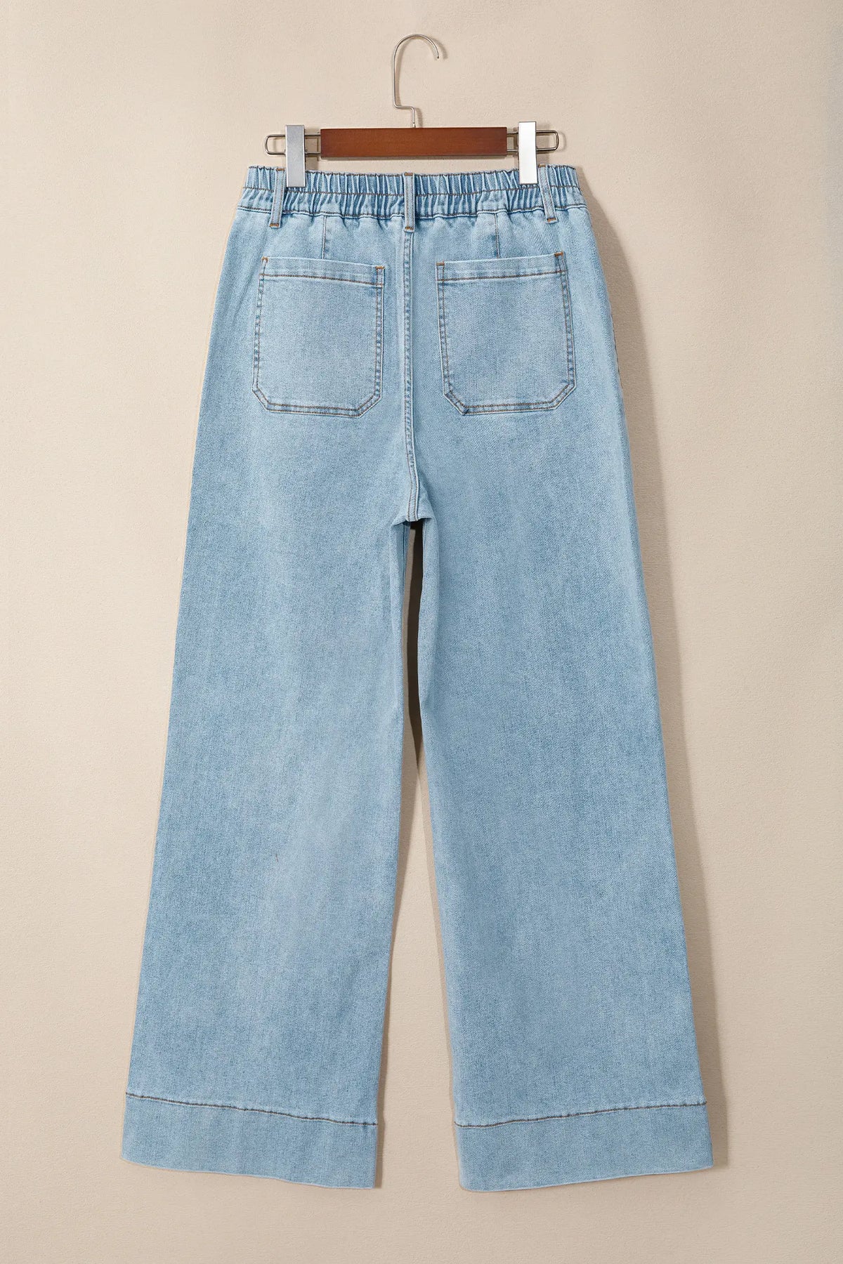 Solid Full-Length Regular Pocket Detail Wholesale Denim Jeans – Beau Blue