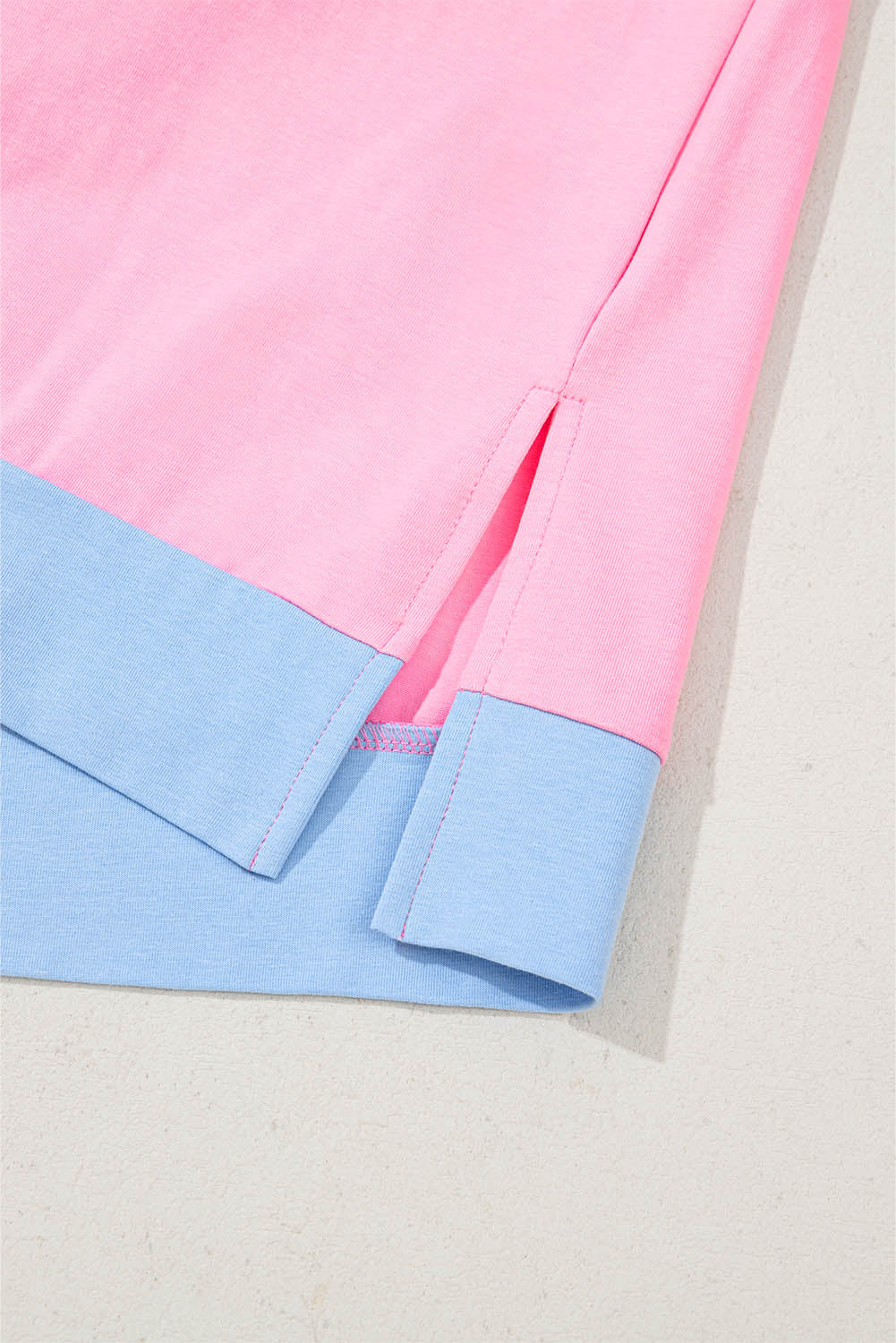 Myosotis Two Tone Half Buttons Collared T Shirt eAura