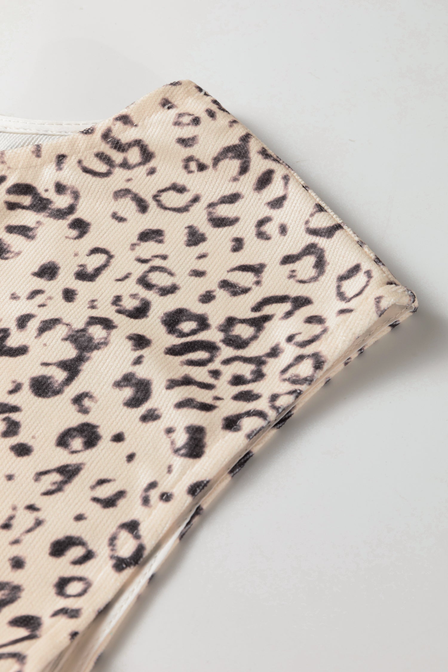 Knot Side Leopard Print Vest - Tops/Vest Tops