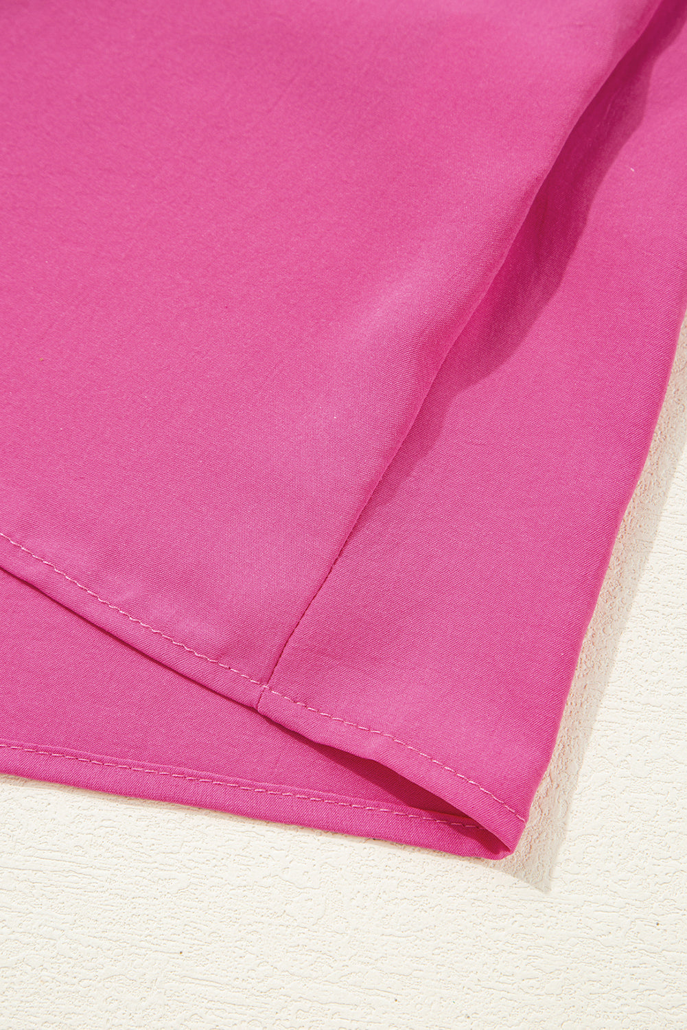Rose Solid Color Smocked Puff Sleeve Blouse BB Fashion Outlet