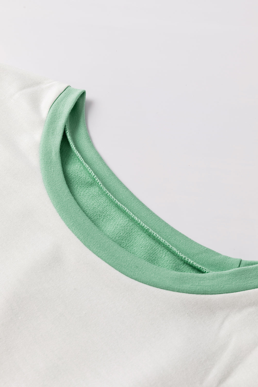 Colour-block Stitching Irregular Hem Long Sleeve Top - eAura