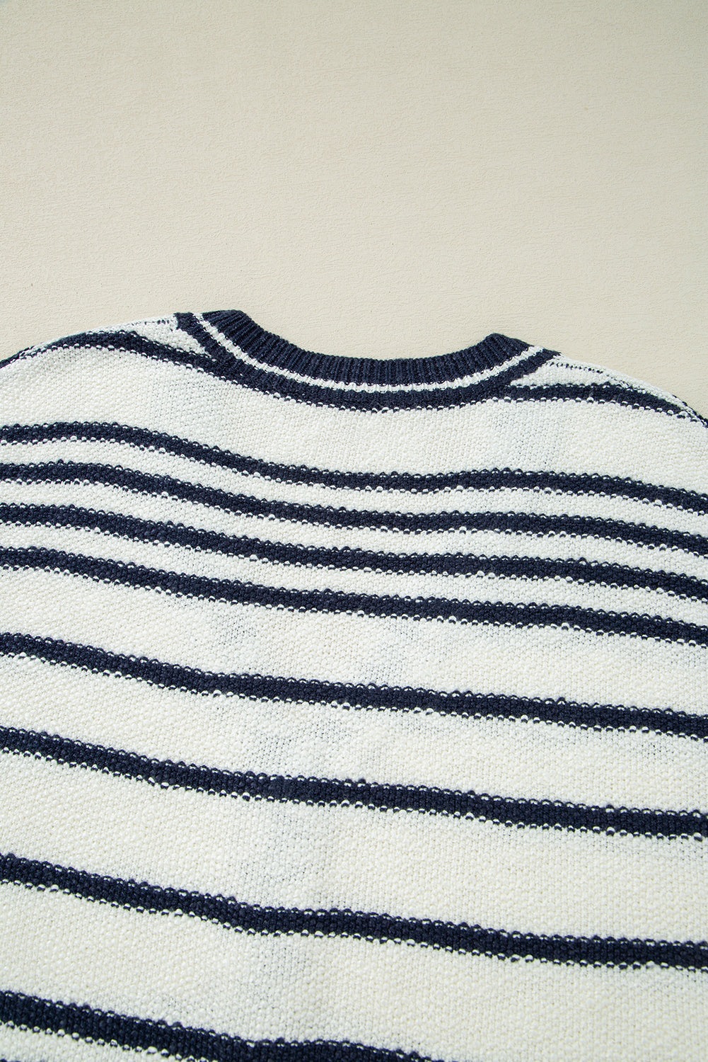 Blue Stripe Loose Buttoned V Neck Sweater Vest eAura