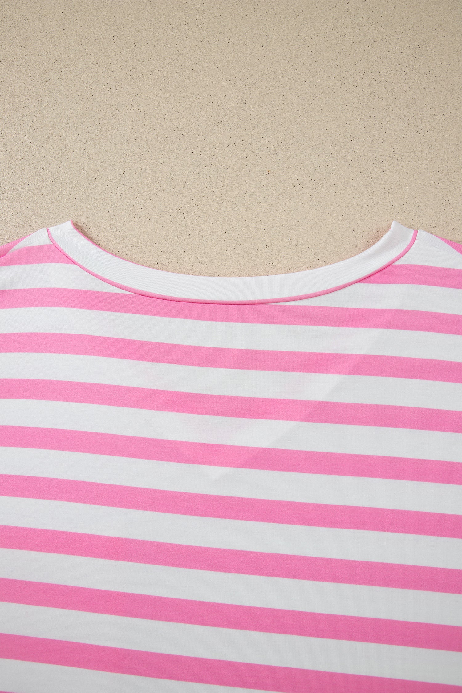 Plus Size Stripe Colourblock Patched Pocket V-Neck Tee