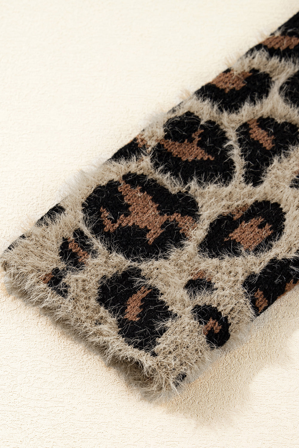Brown Leopard Open Casual Cardigan eAura