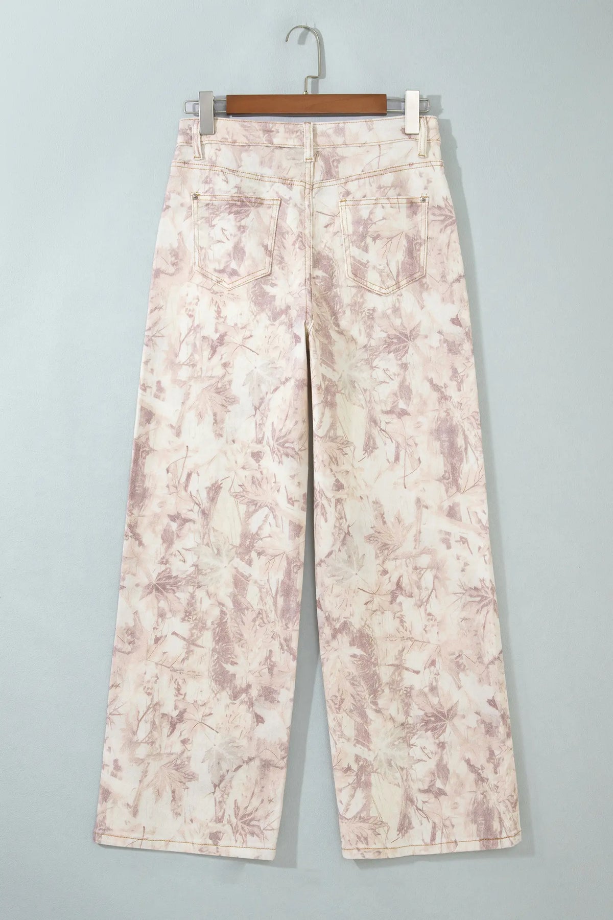 Woodland Camo Tummy Control Denim Wide Leg Jeans – Khaki