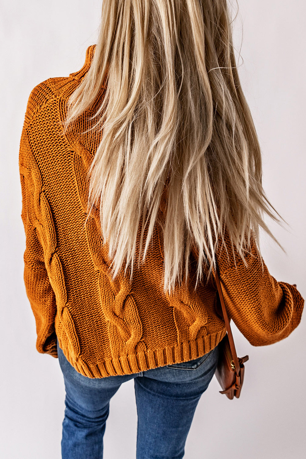 Cuddle Weather Cable Knit Turtleneck Sweater eAura