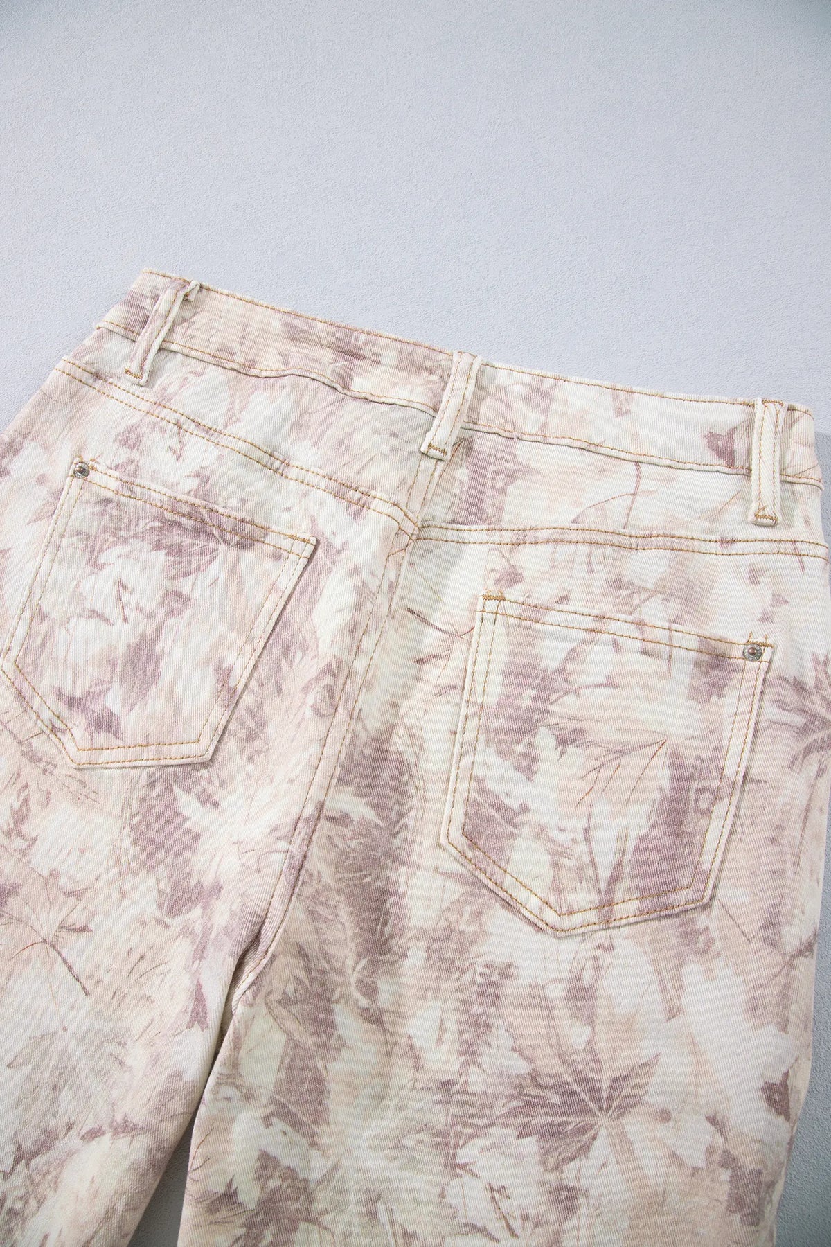 Woodland Camo Tummy Control Denim Wide Leg Jeans – Khaki