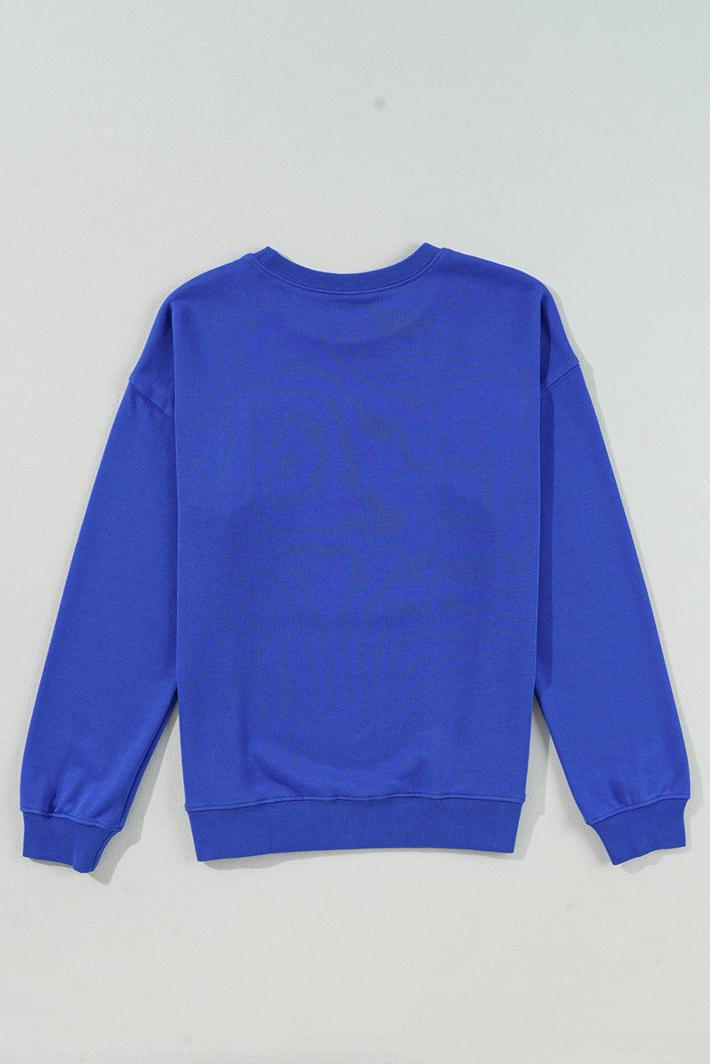 Dark Blue Game Day Crew Neck Graphic Pullover Sweatshirt eAura
