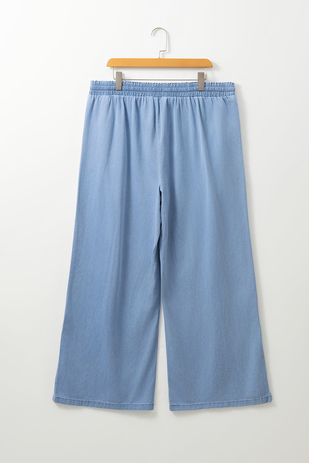 Beau Blue Casual Wide Slit Leg High Waist Loose Plus Size Jeans BB Fashion Outlet