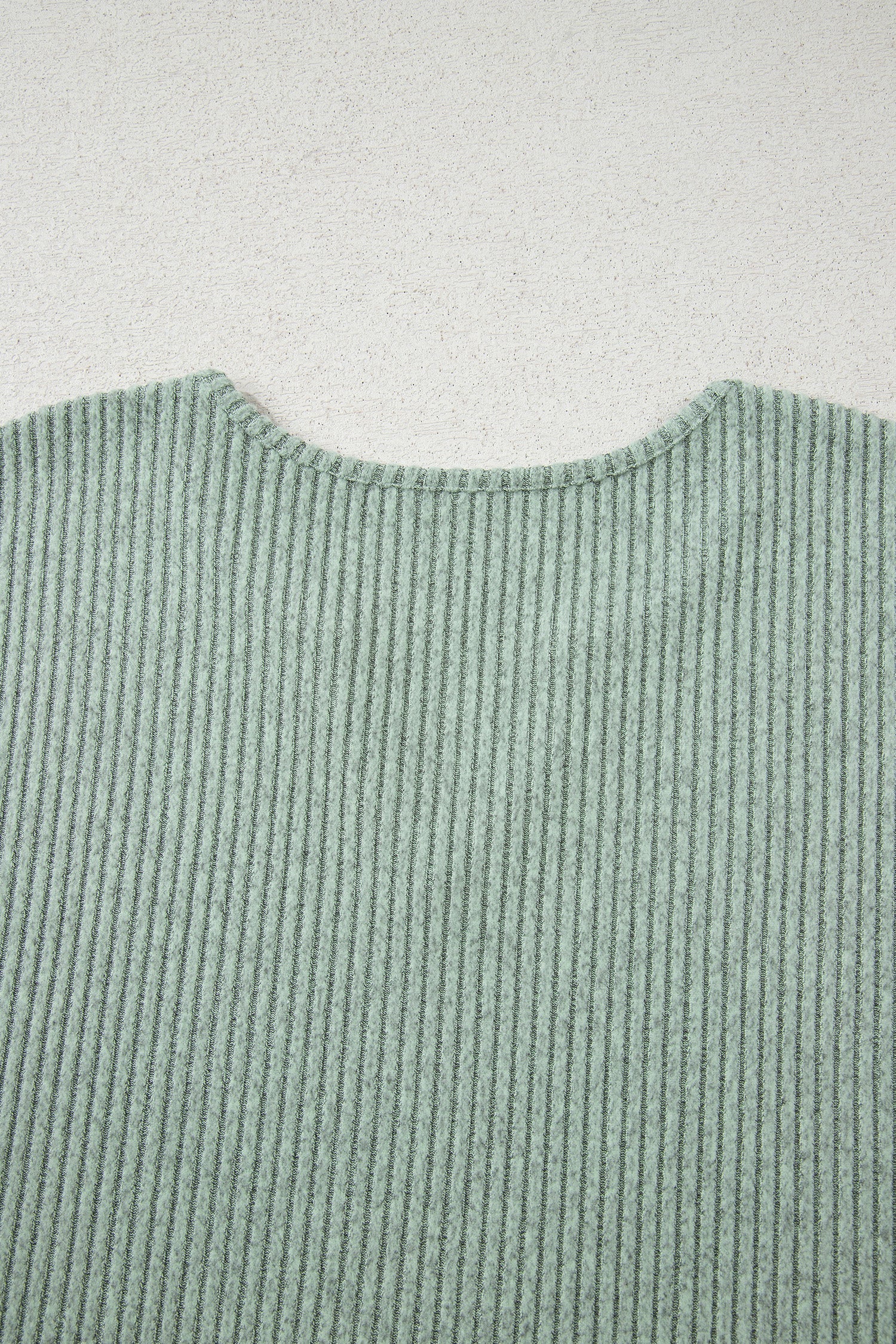 Rib Notched Neck Long Sleeve Leggings Two Piece Lounge Set - eAura