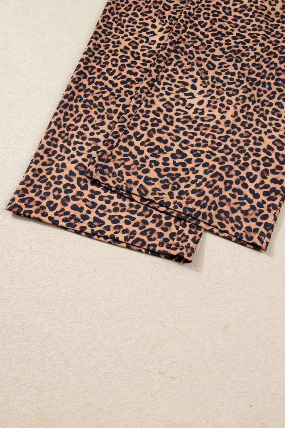 Leopard Pullover and Pants Co-ord Outfit with Bow Embroidery - eAura