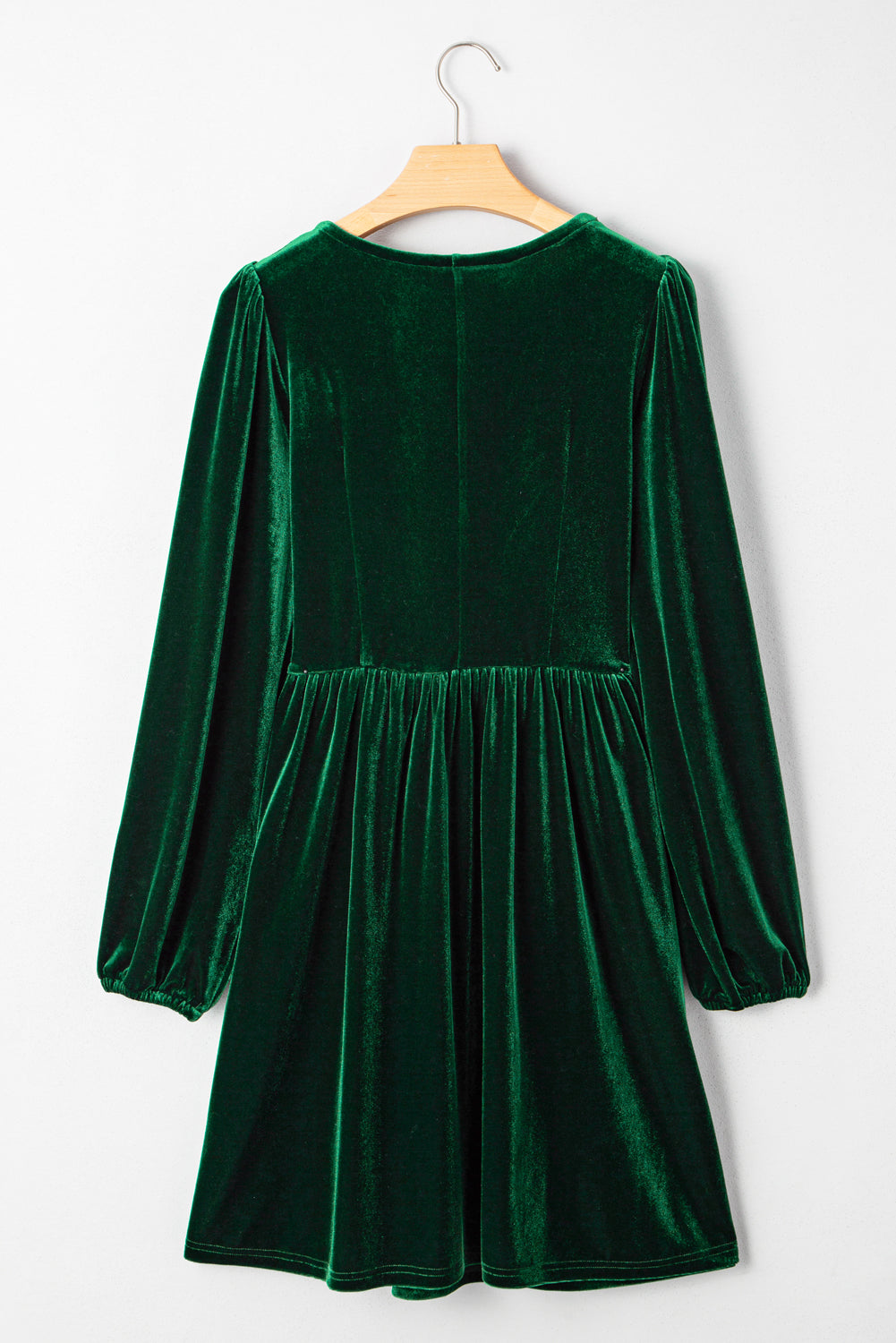 Bowknot Decor High Waist Velvet Mini Dress - eAura