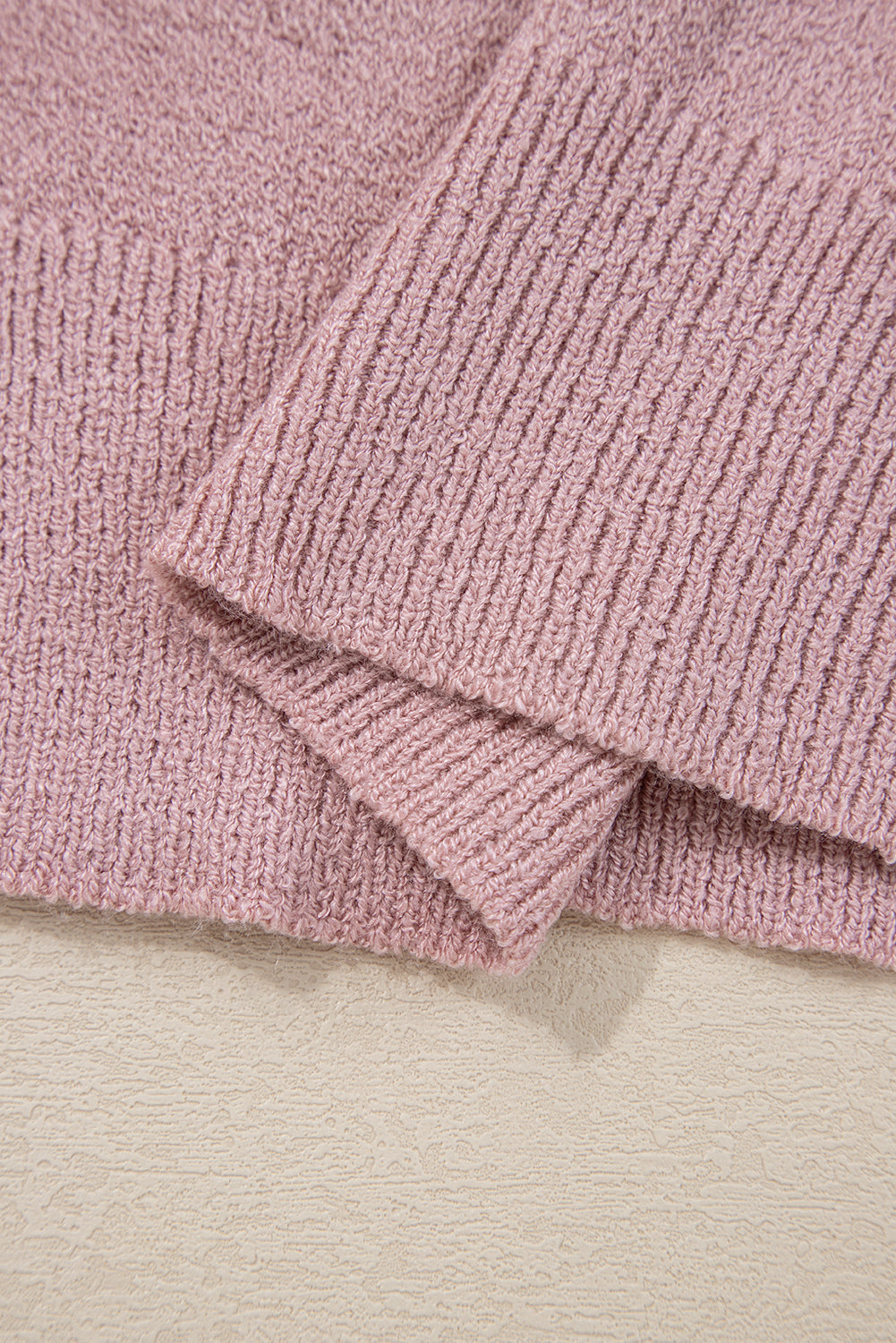 Striped Ribbed Edge Drop Shoulder Sweater eAura