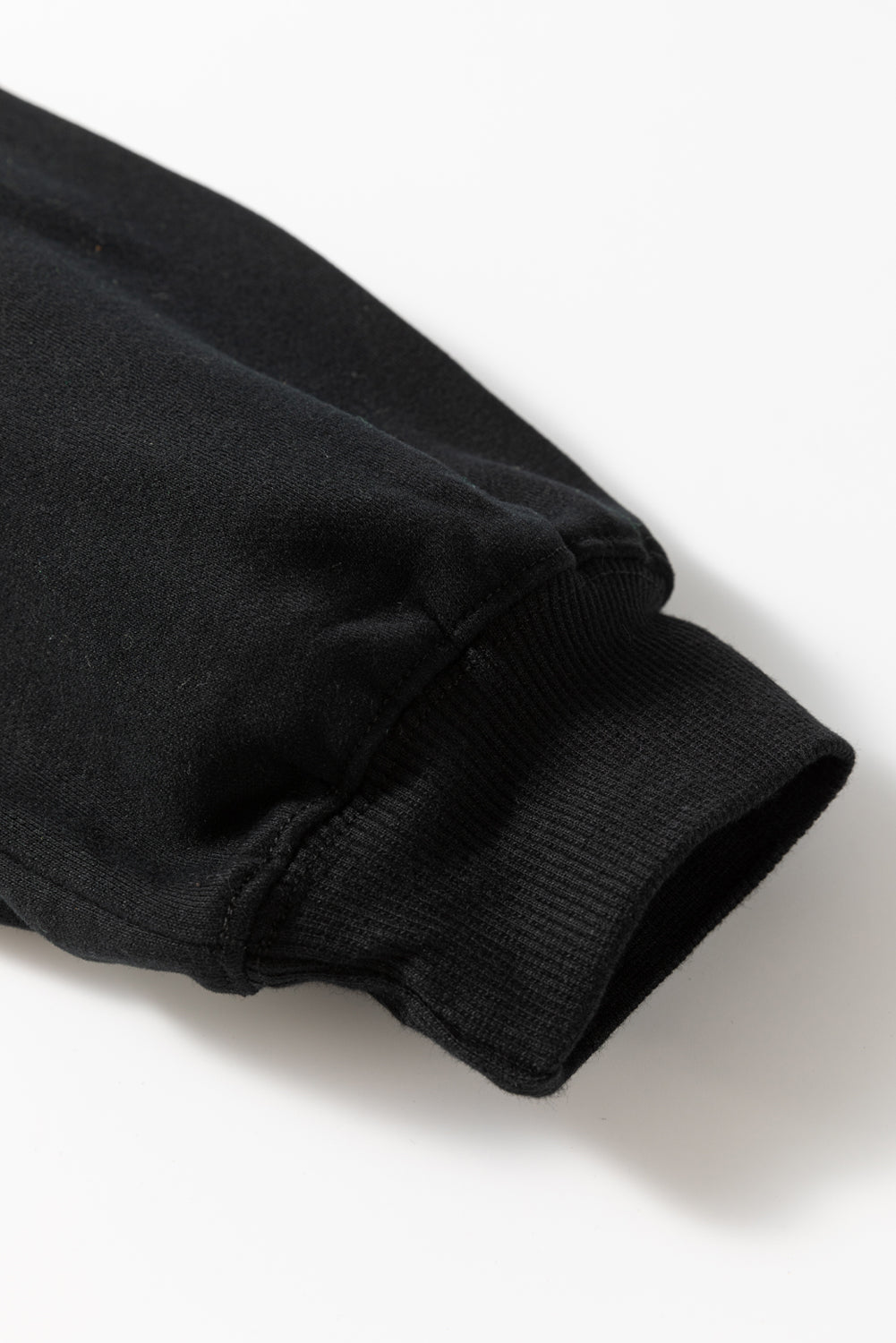 Black Loose Patchwork Crewneck Plus Size Sweatshirt BB Fashion Outlet