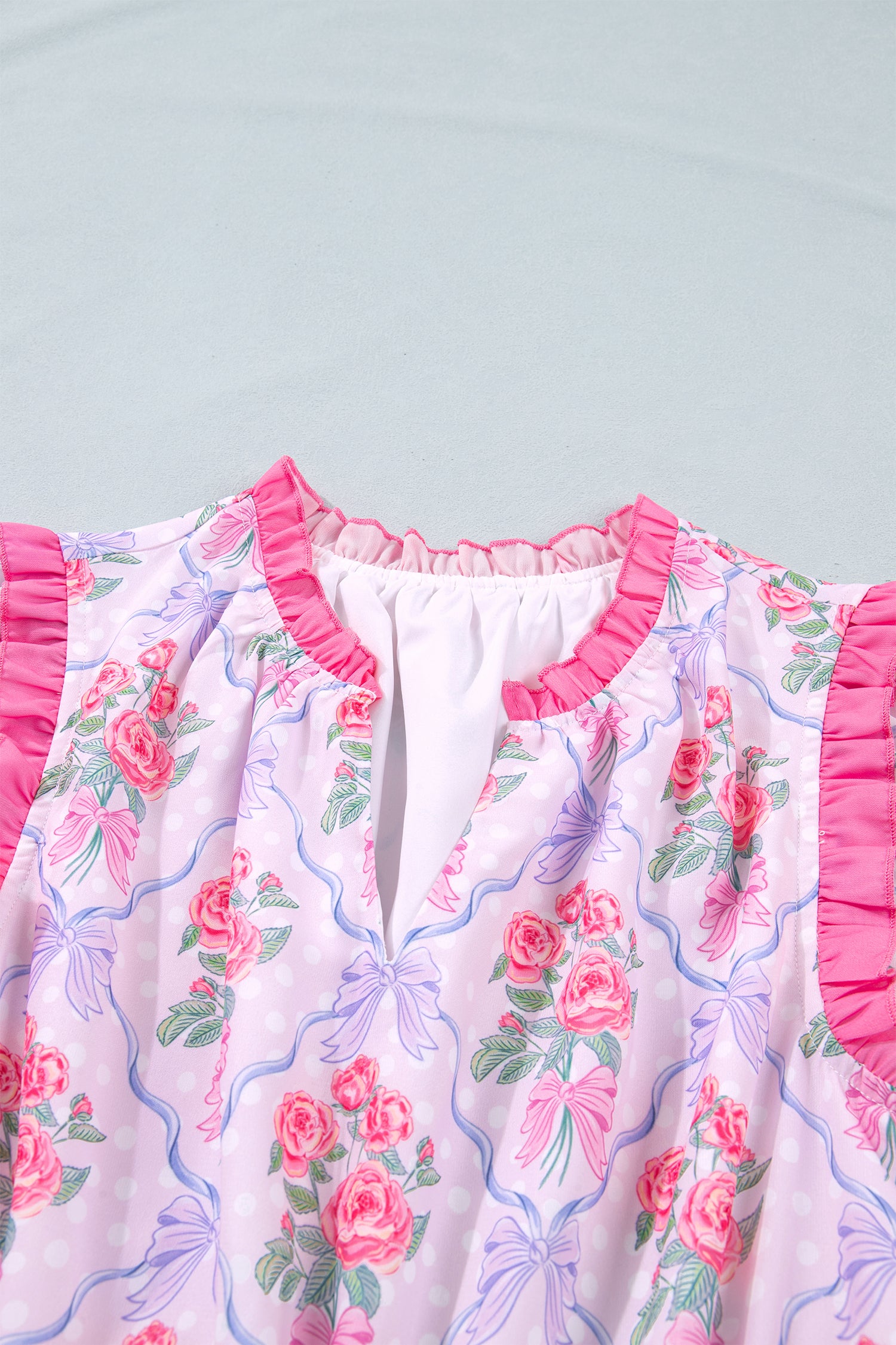 Tiered Ruffle Floral Print Shirred Waist Sleeveless Mini Dress