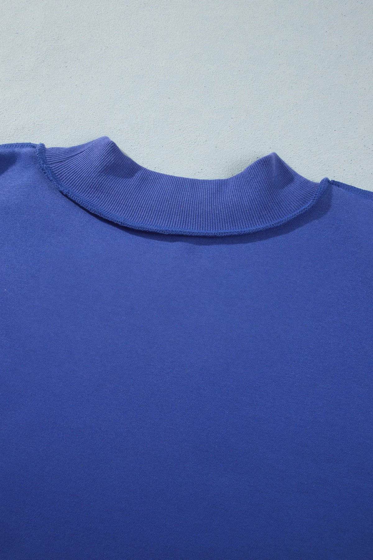 Exposed Seam Detail Reversible Double Wear Plus Size Sweatshirt
