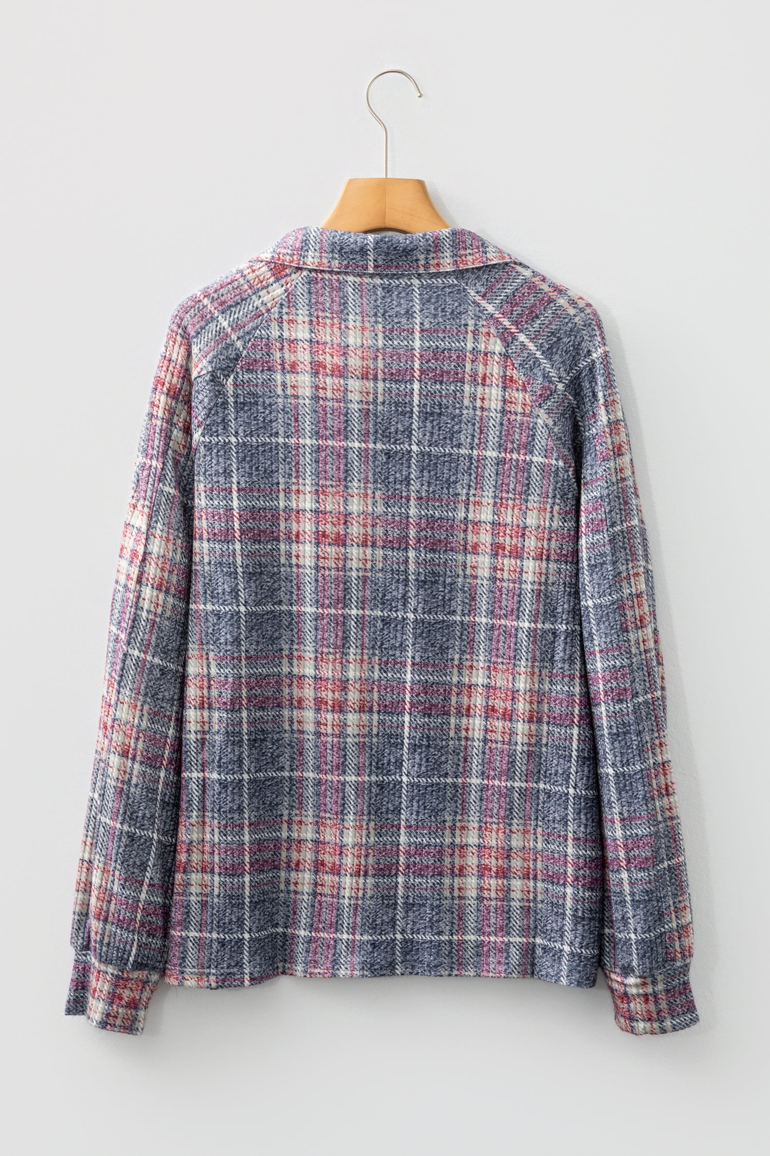 Multicolour Plaid Textured Chest Pocket Shirt - eAura