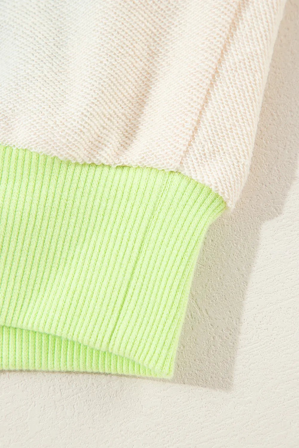 Grapefruit Orange Colourblock Patchwork Exposed Stitching Oversize Top - Sweaters & Cardigans/Sweaters