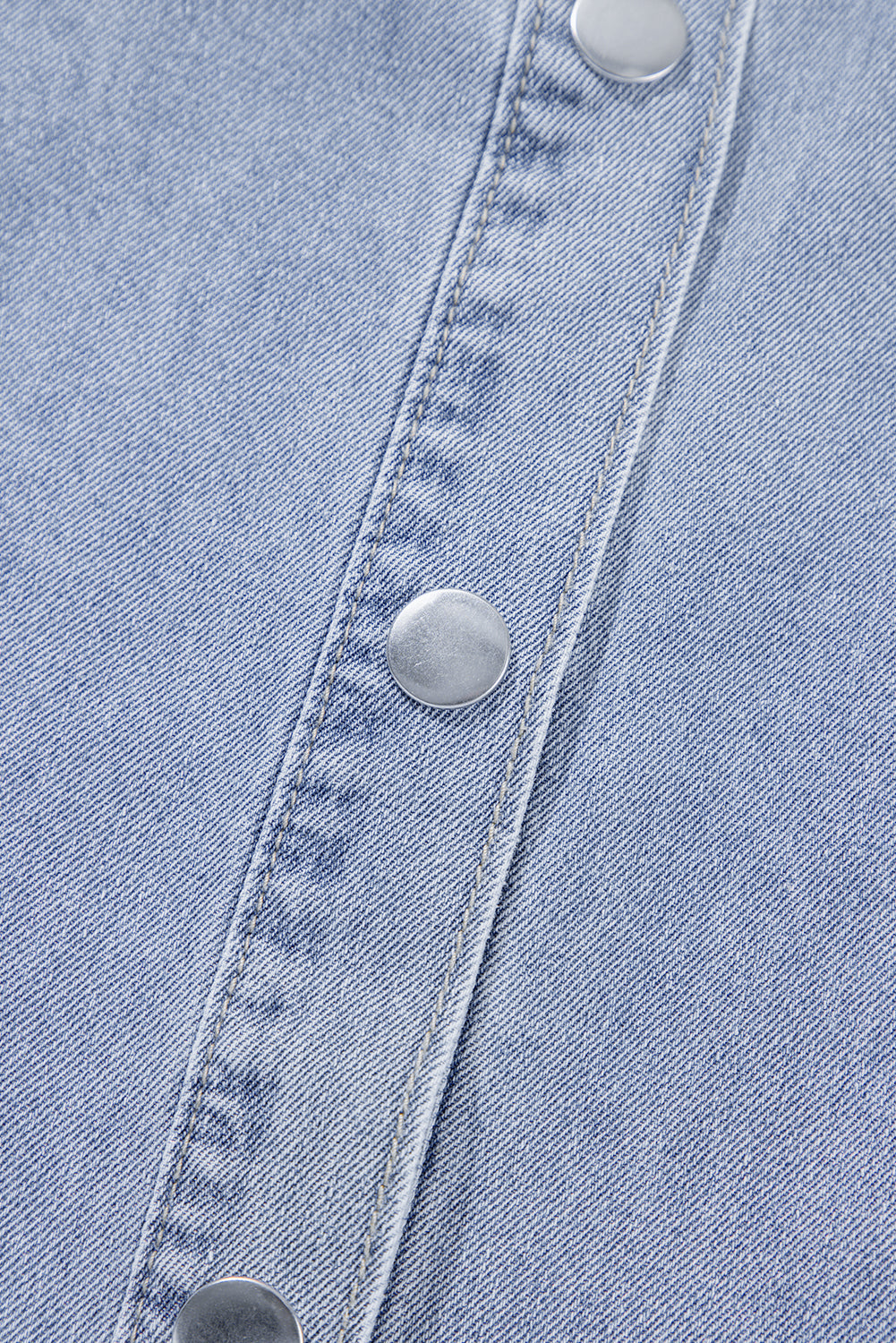 Dusk Blue Denim Pinup Folded Cap Sleeve Shirt eAura