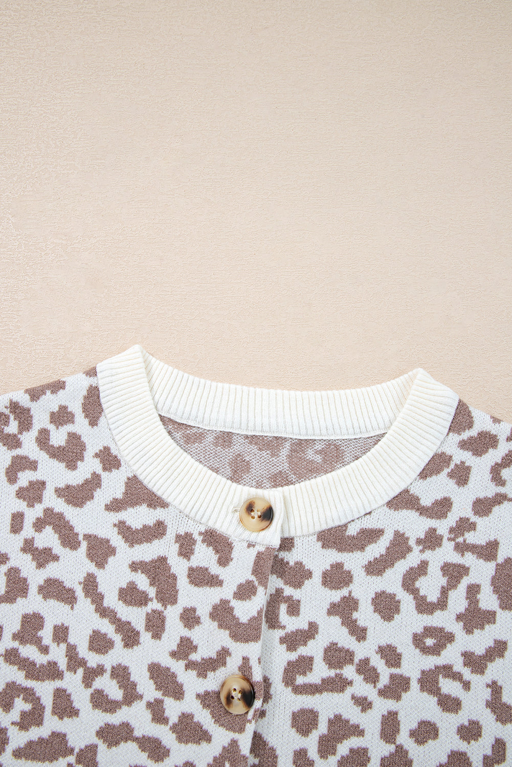 Black Leopard Drop Shoulder Chunky Knitted Cardigan Sweater Dear-Lover Dropshipping