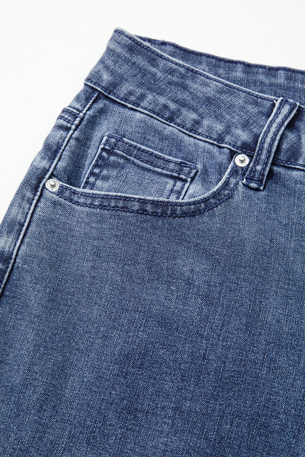 High Waist Button Zip Fly Bell Bottom Jeans eAura