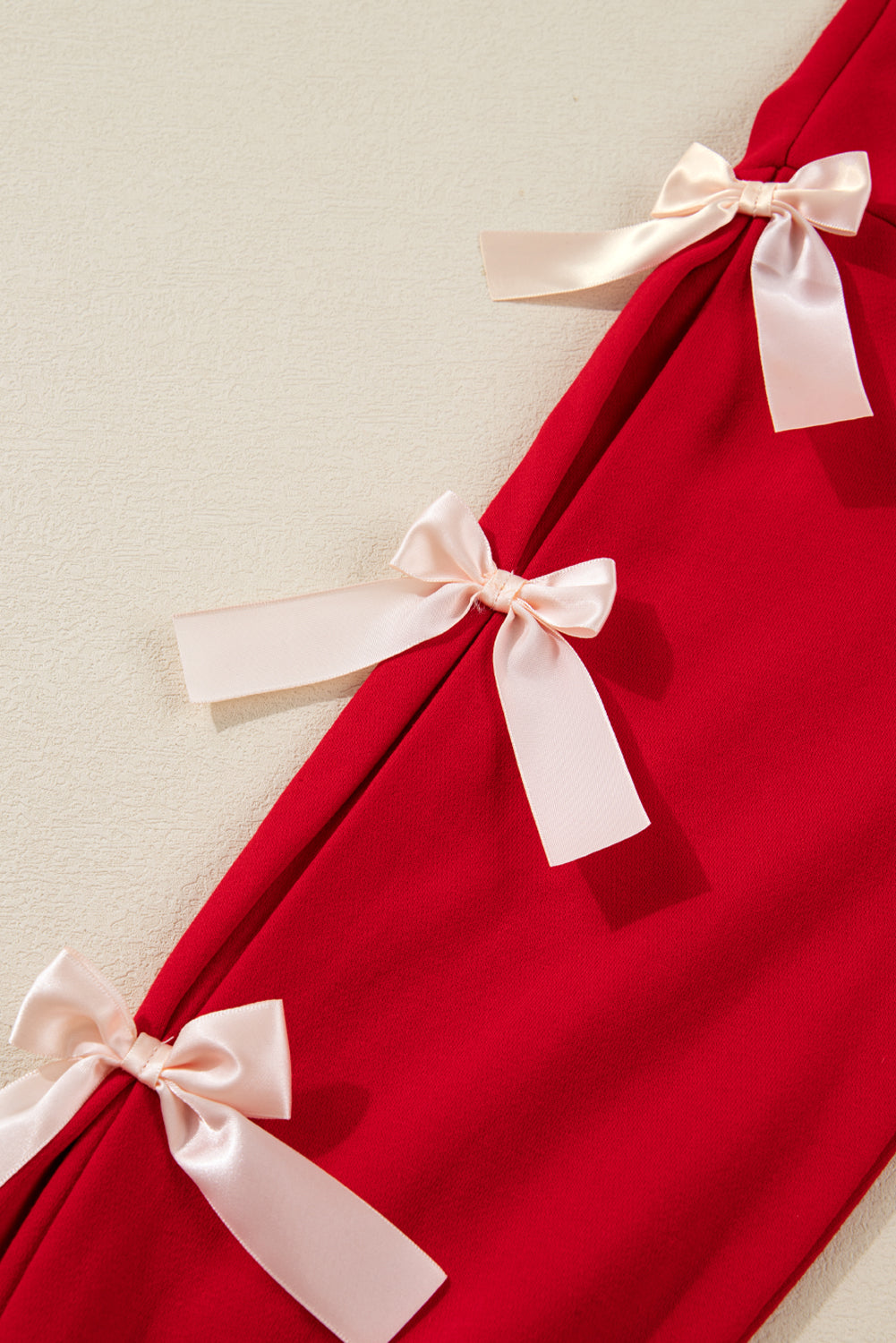 Striped Collar Bow Sweatshirt and Shorts Co-ord Set - eAura