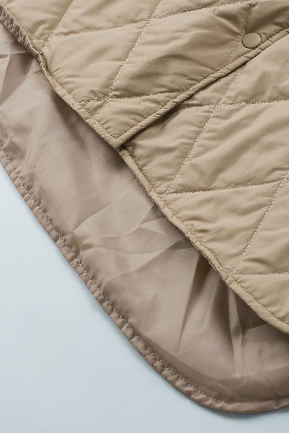 Quilted Snap Button Hooded Puffer Coat - eAura