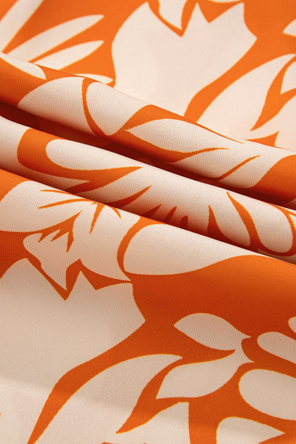 Floral Print Open Back Long Sleeve Blouse - eAura