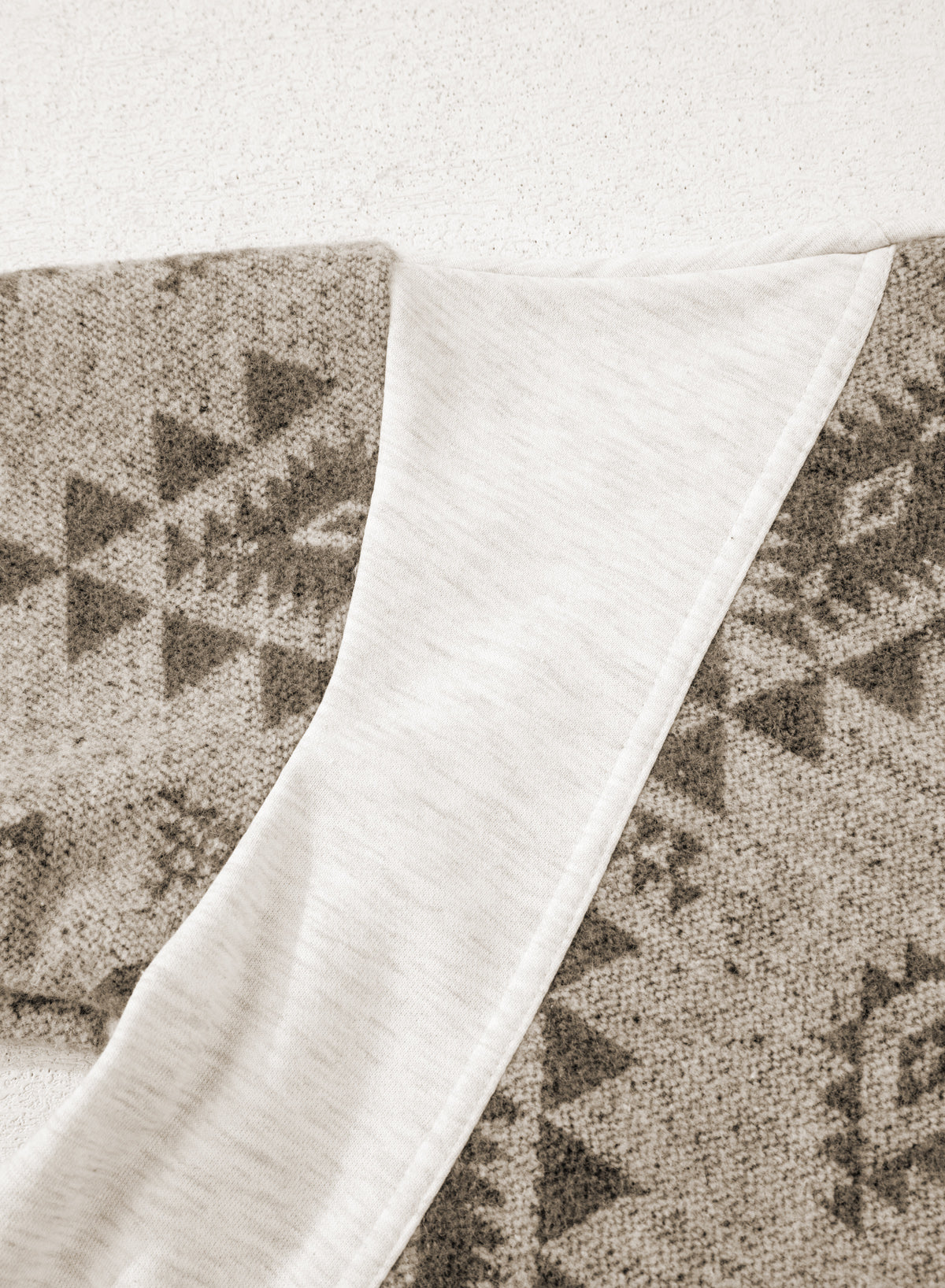 Western Aztec Print Patchwork Drawstring Hooded Shacket - eAura