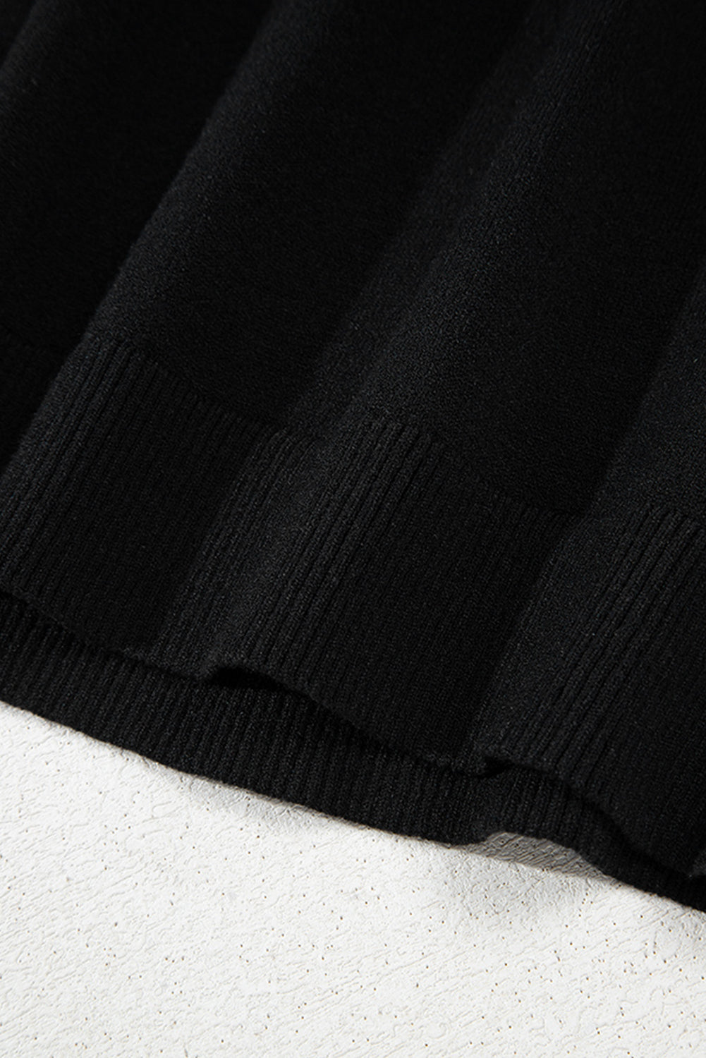 Black Pearl Bow Necklace Embellished Short Sleeve Knitted T Shirt eAura