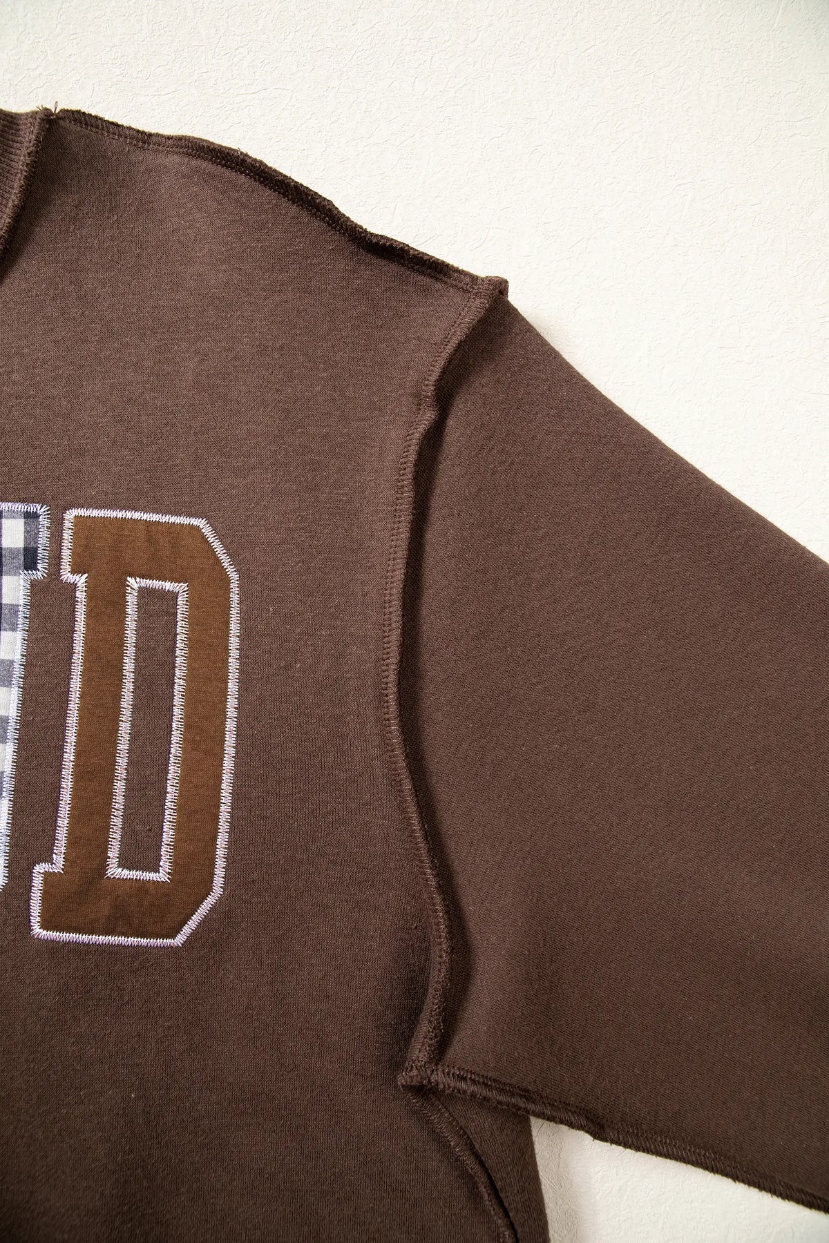 WWJD Mixed Pattern Embroidered Patch Graphic Mock Neck Sweatshirt – Grey