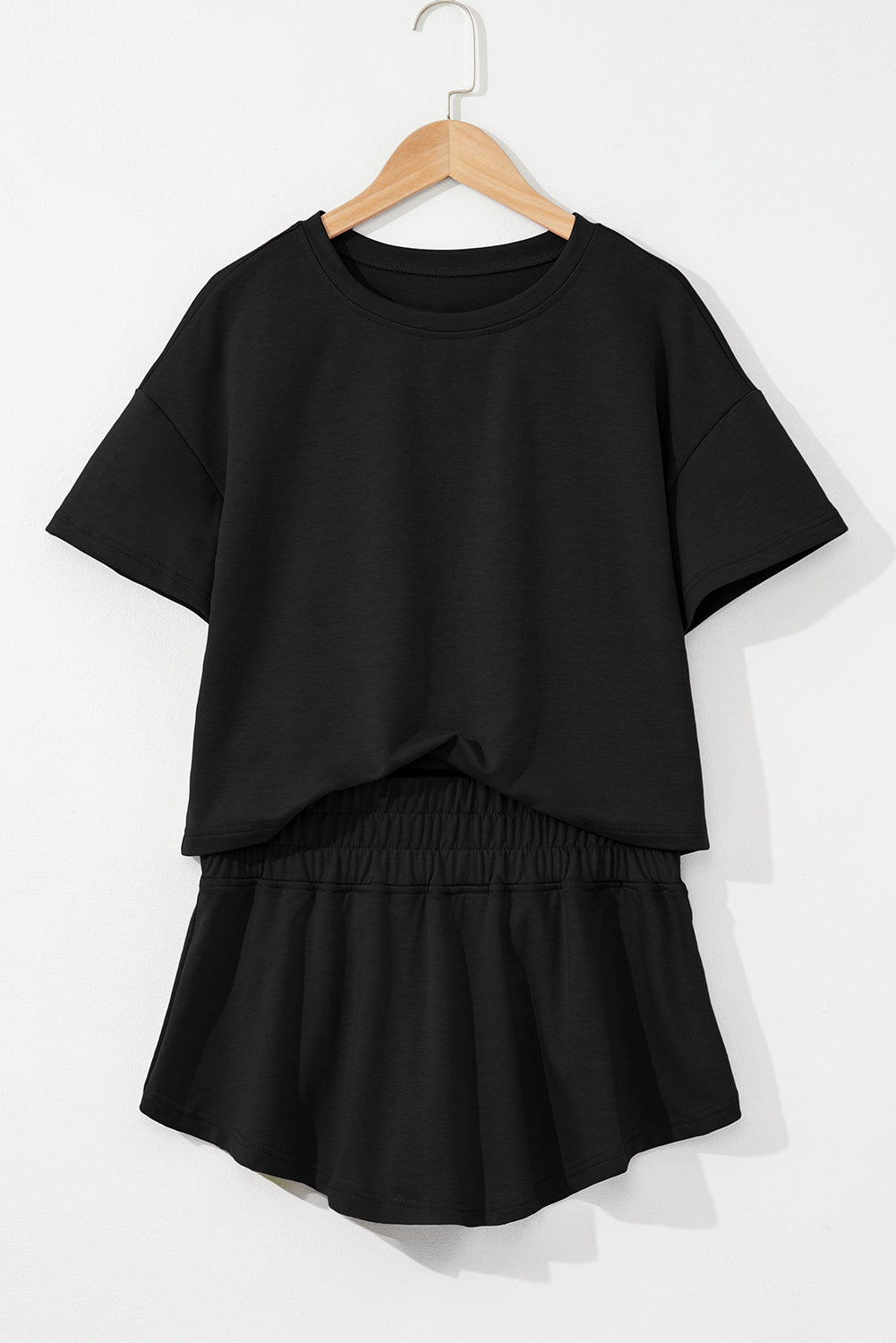 Cropped Tee and Ruffle High Waist Skort Co-oord eAura