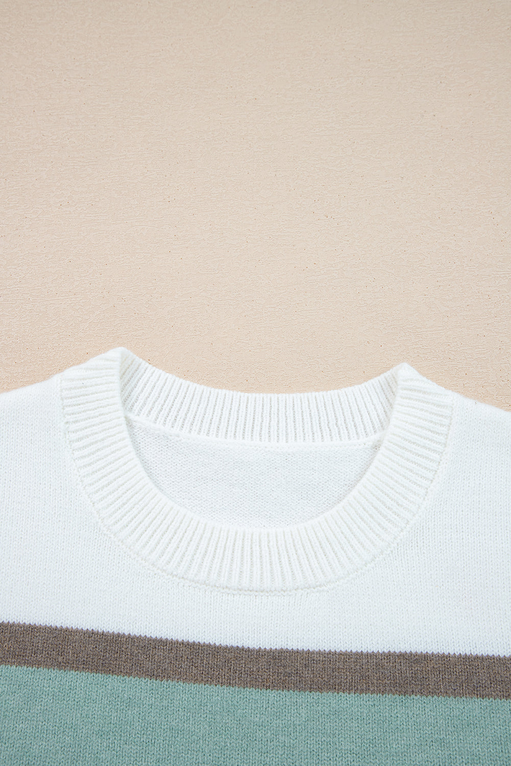 Striped Knit Drop Shoulder Sweater - eAura