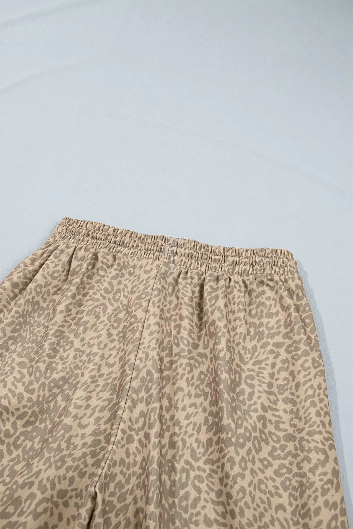 Leopard Star Print Long Sleeve Loose Casual Two Piece Pants Set – Khaki