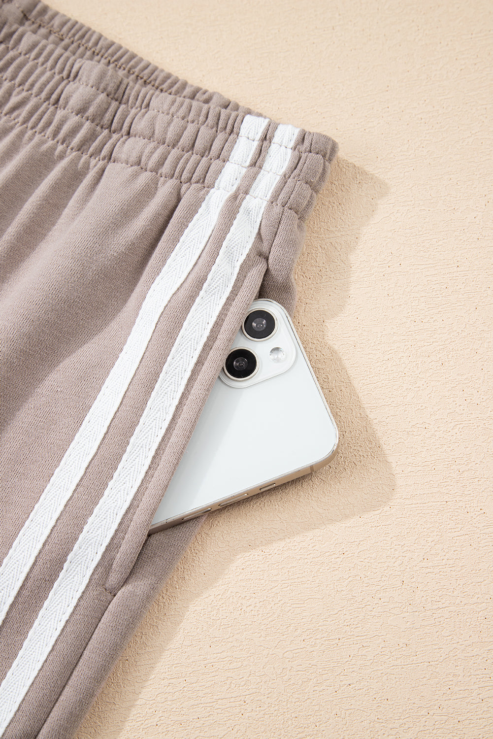 Varsity Striped Detail Crewneck Pullover Elastic Sweatpants 2pcs Co-ord - eAura