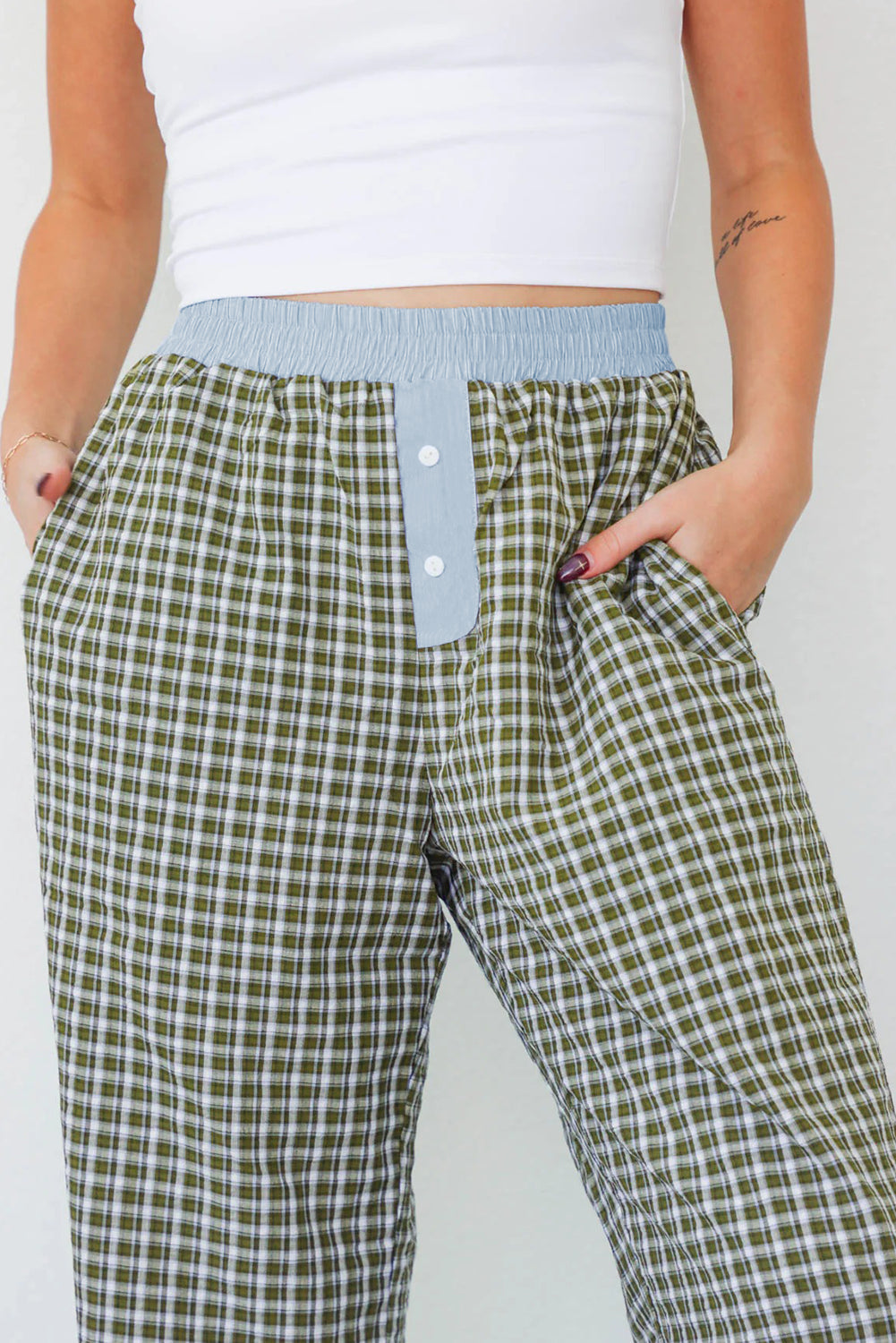 Preppy Gingham Boxer Trousers - eAura