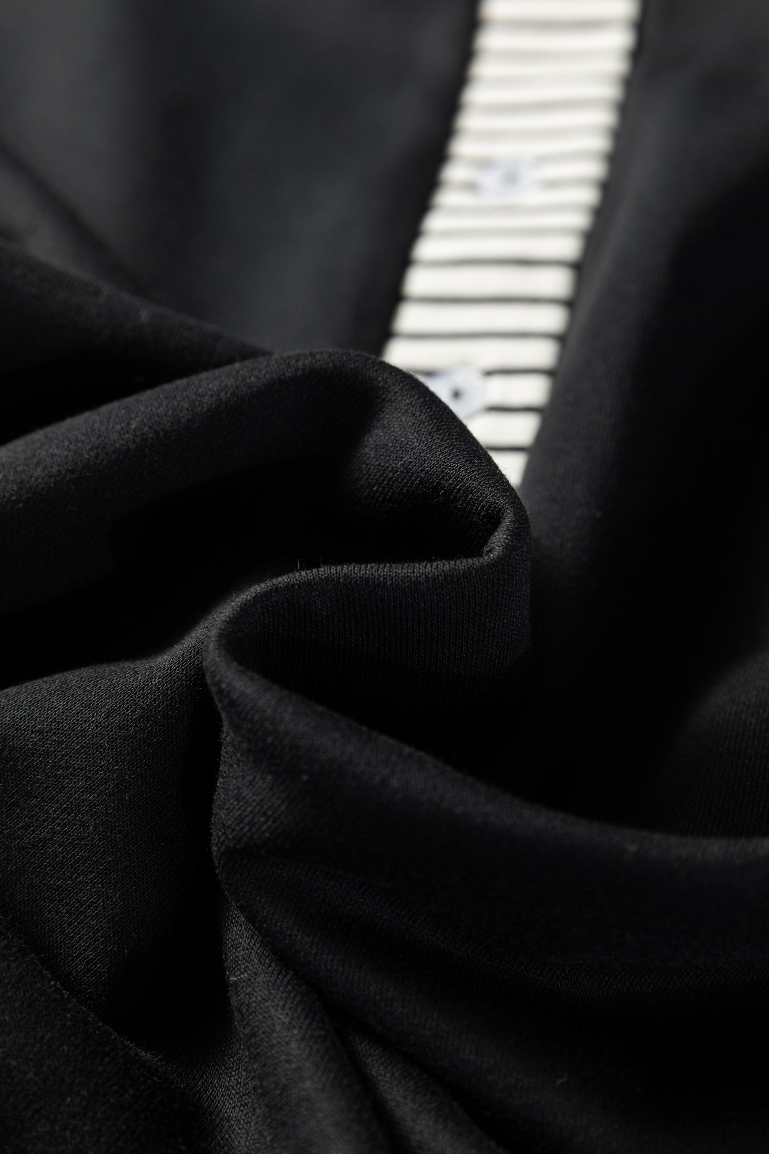 Plus Size Striped Cuffs Polo Collar Patchwork Long Sleeve Ruffle Hem Dress - eAura