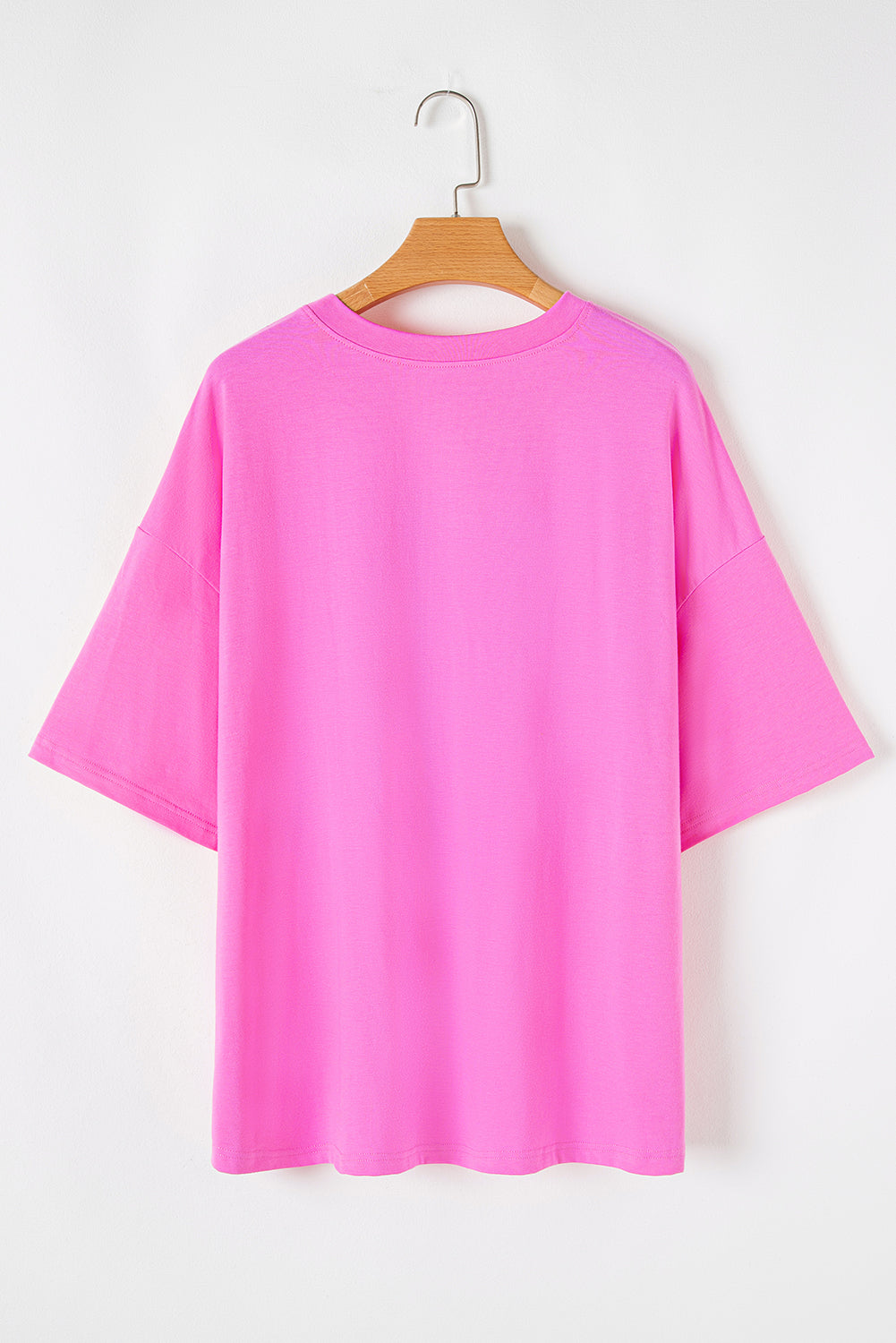 Bright Pink Checker MAMA Letter Printed Graphic Plus Size T Shirt BB Fashion Outlet