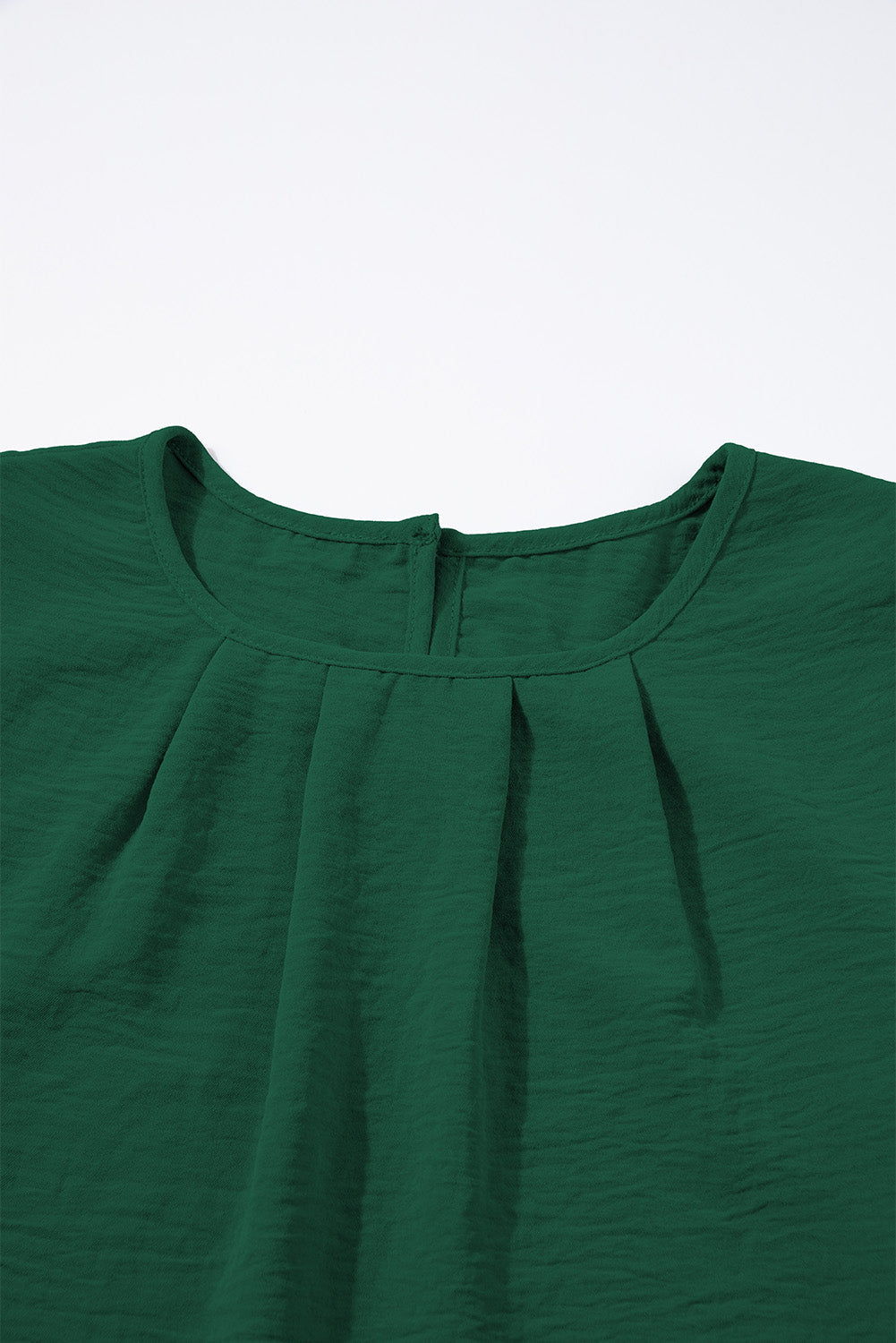Flounce Sleeve Pleated Textured Blouse eAura