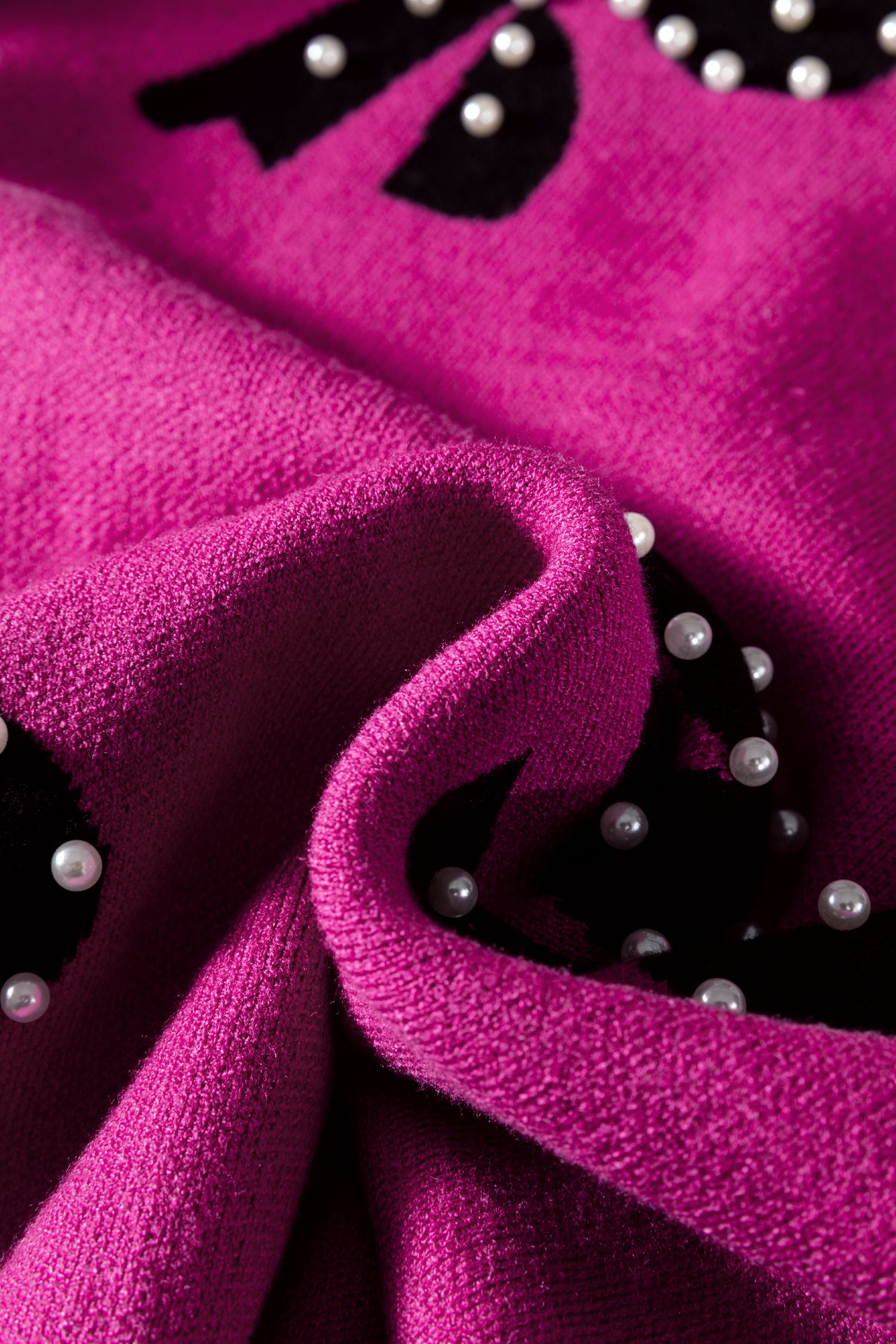 Pearl Embellished Bow Pattern Loose Sweater - Sweaters & Cardigans/Sweaters