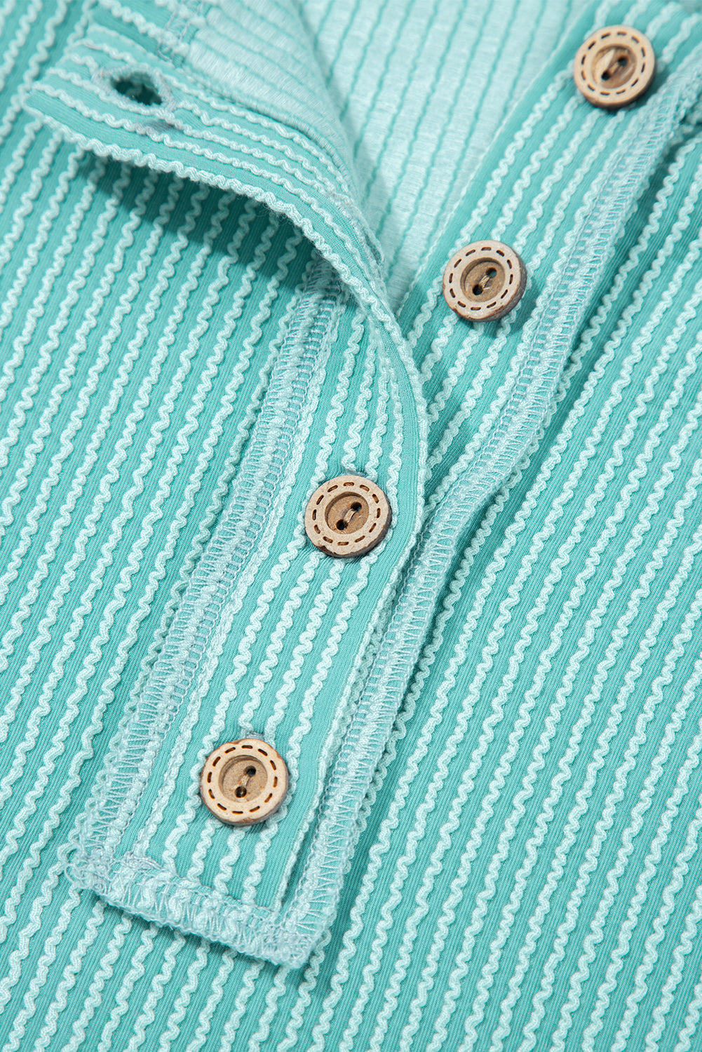 Multicolour Twisted Ribbed Henley Top - eAura
