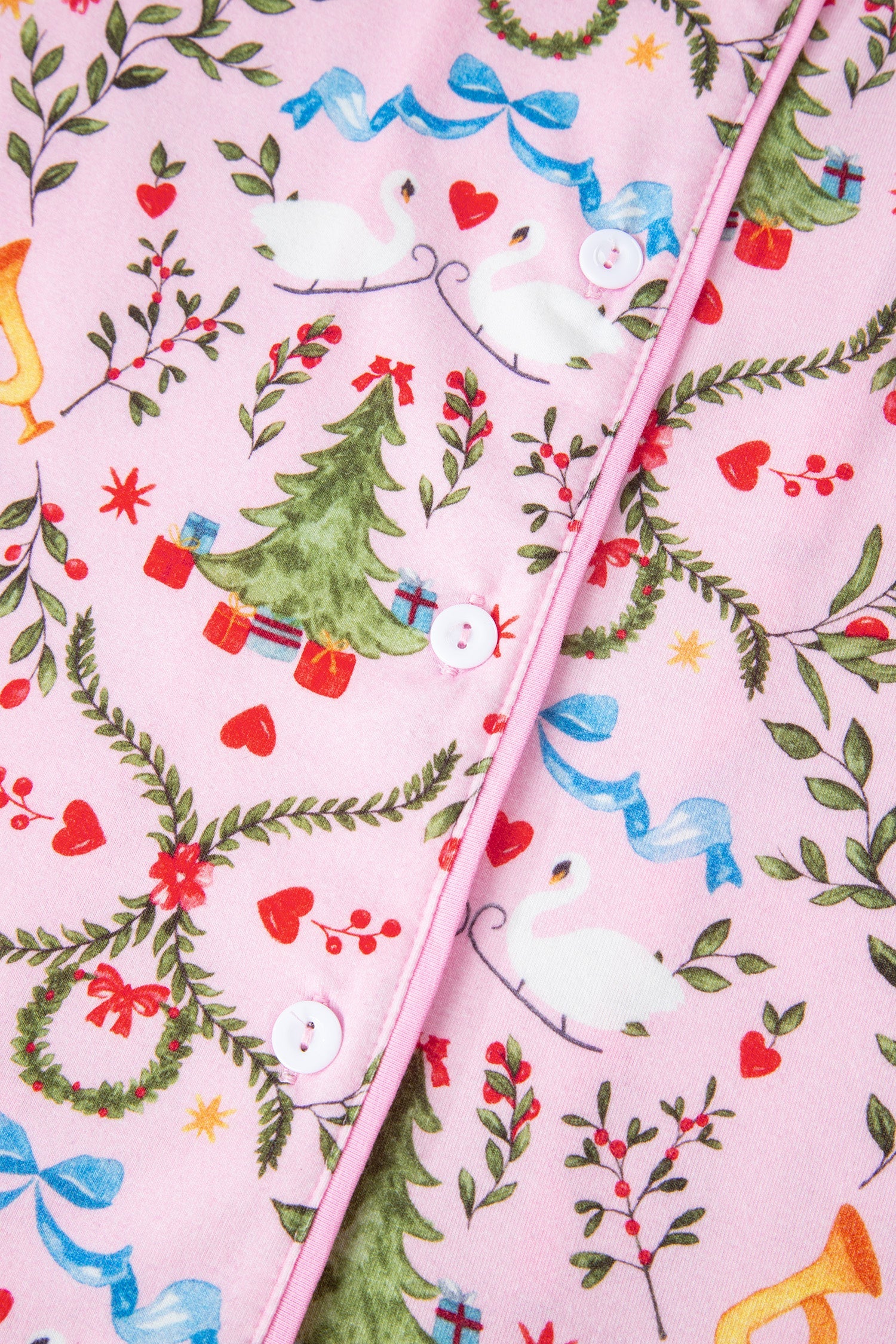 Nutcracker Doll Christmas Print Ribbon Tie Waist Short 2pcs Pajama Set - Loungewear & Sleepwear/Sleepwear