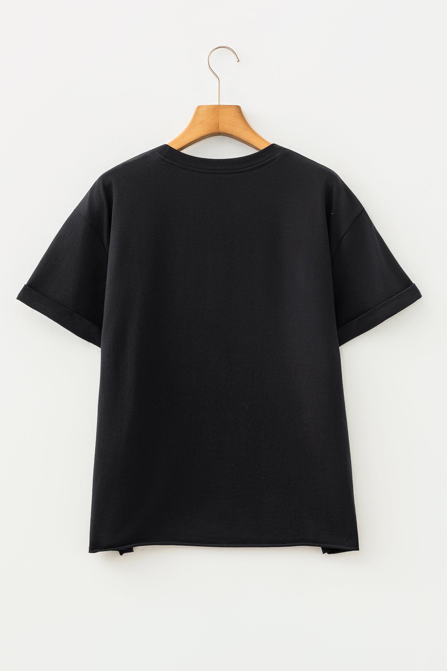 Game Day Camo Letter Print Round Neck Casual T Shirt – Black