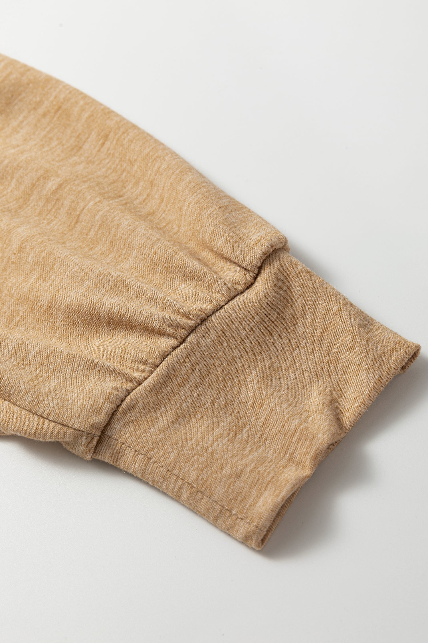 Exposed Stitching Colour-block V-Neck Long Sleeve Top