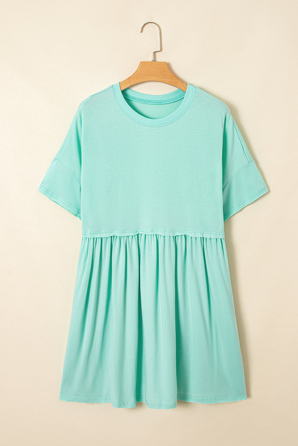 Pocketed Raw Edge Babydoll Dress eAura