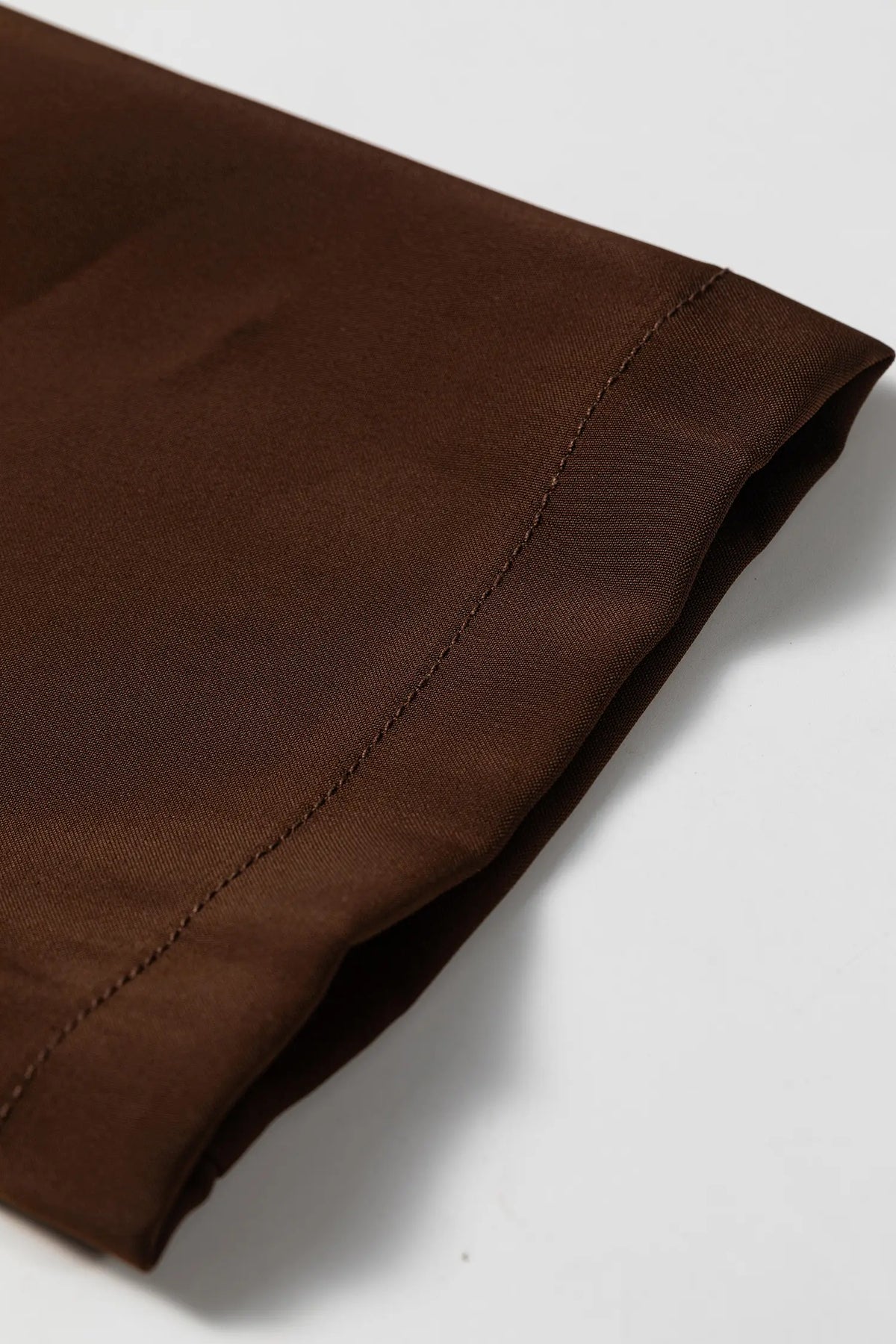 Coffee Multi Button Decoration Tab Long Sleeve Casual Shirt – Brown