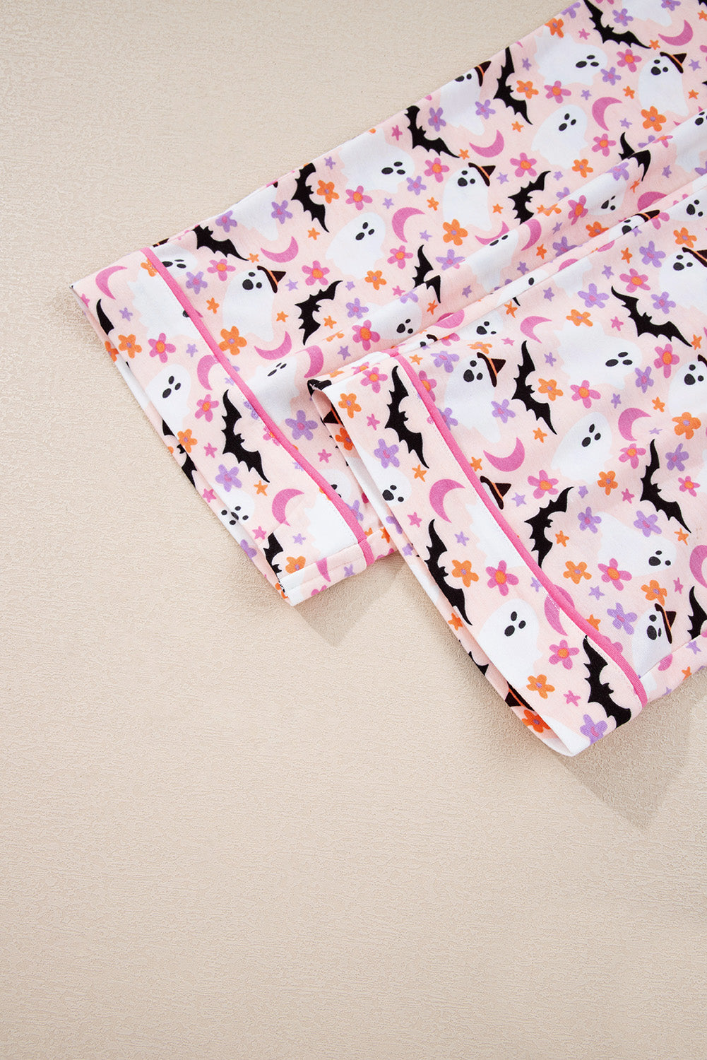 Pink Halloween Eve Haunted Honey Bat Print Pyjama Set - eAura